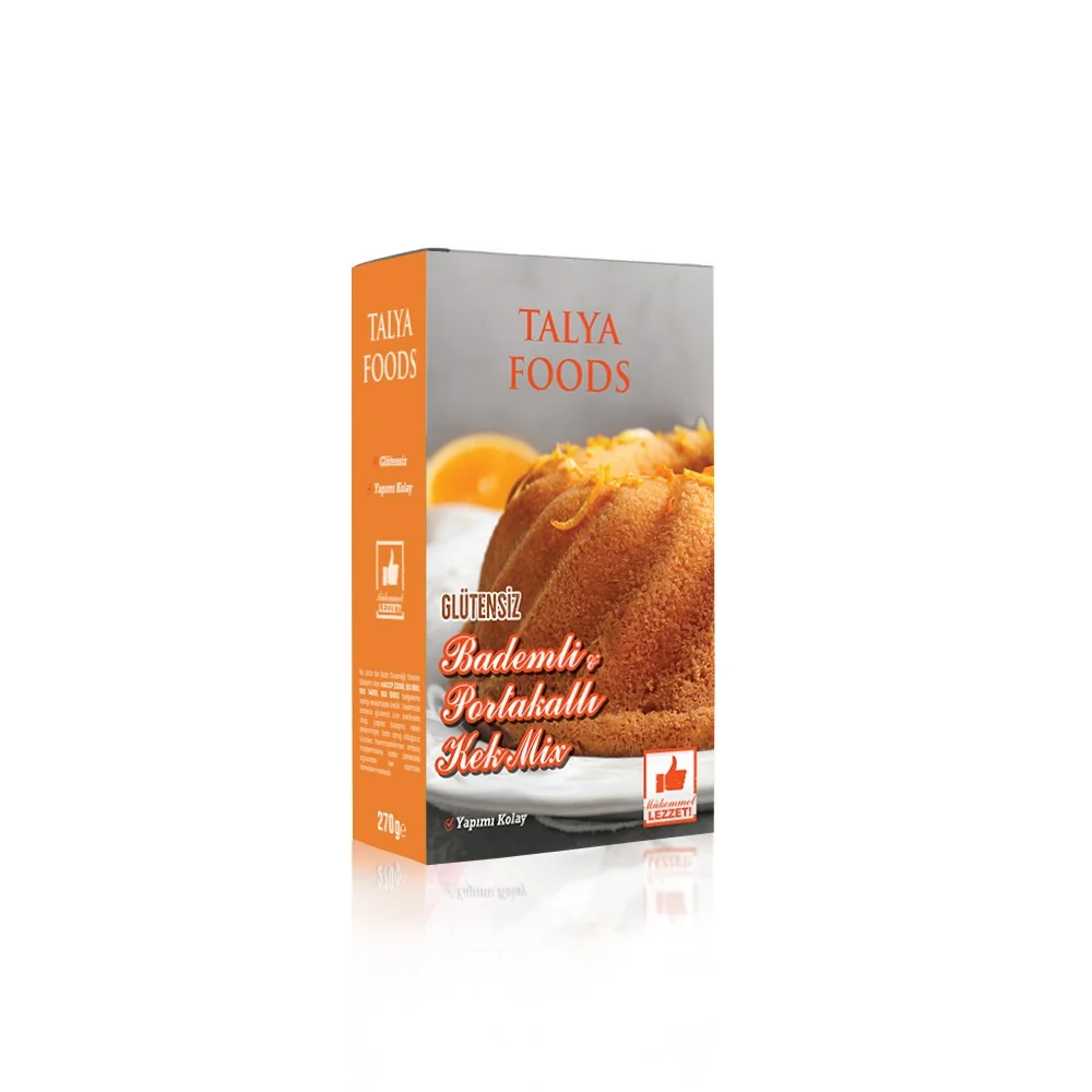 Glutensiz Kolay Yap Portakallı & Bademli Kek Mix 270g