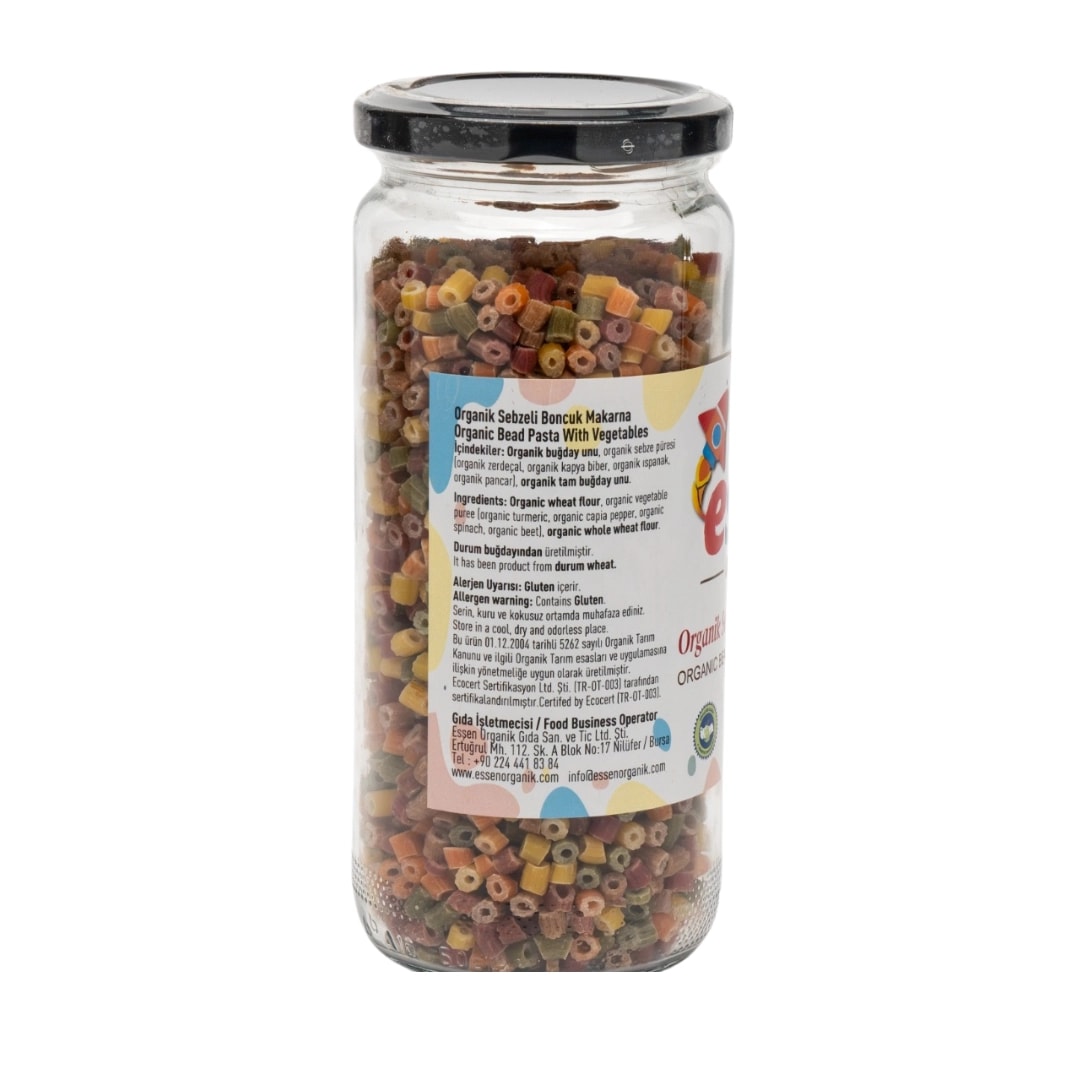 Organik Sebzeli Boncuk Makarna 280g