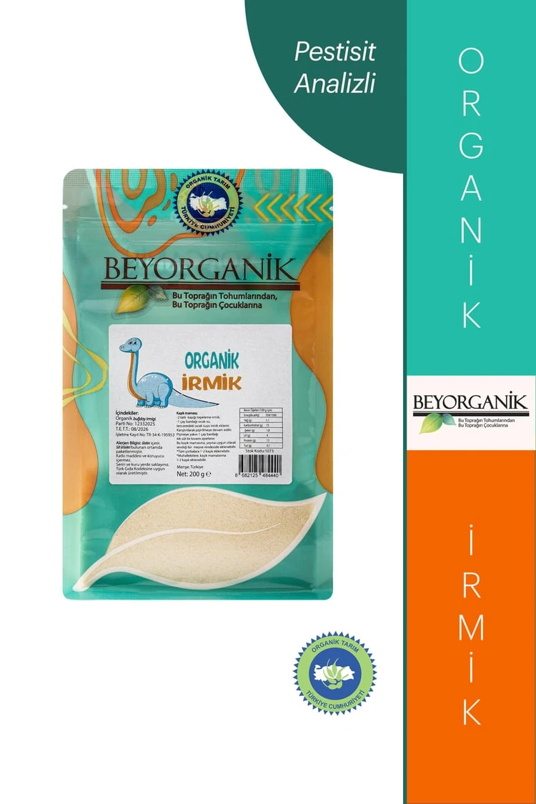 Organik Bebek İrmiği 200gr (Pestisit ve Aflatoksin Analizli)