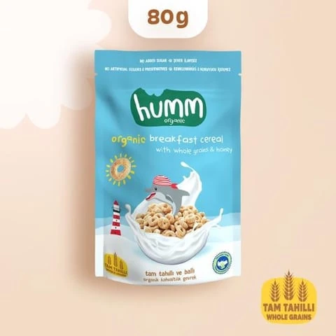 Organik Tam Tahıllı ve Ballı Kahvaltılık Gevrek - 80g
