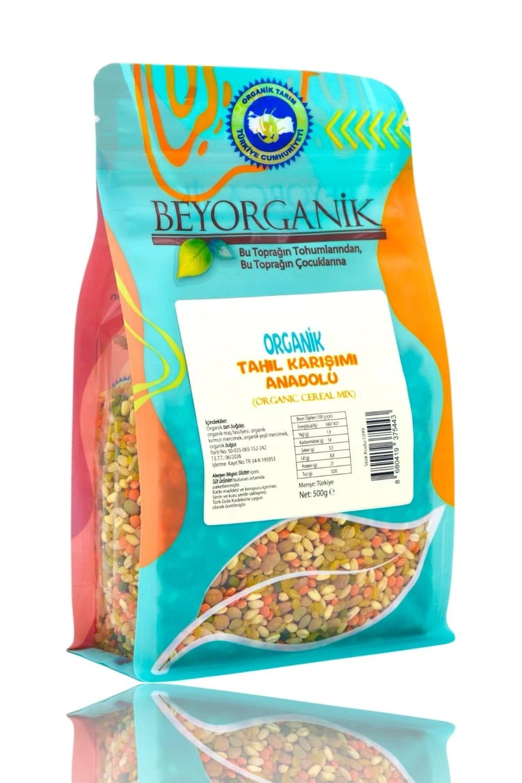 Organik Anadolu Tahıl Karışımı 500gr ANADOLU (Pestisit ve Aflatoksin Analizli)