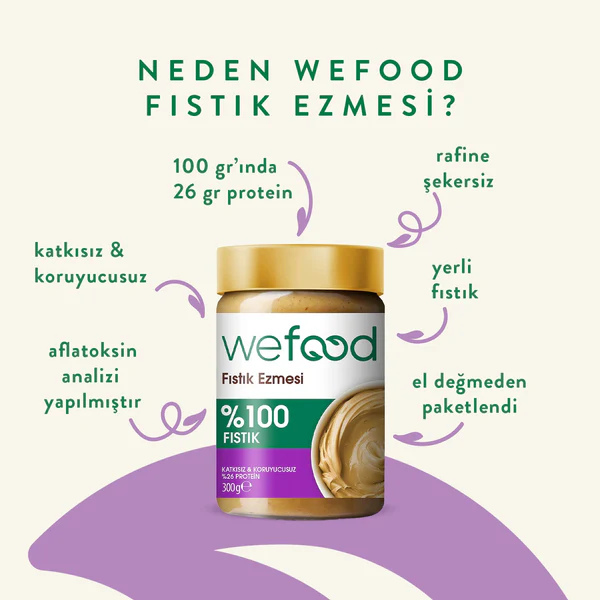 Şekersiz Sade %100 Fıstık Ezmesi 300g
