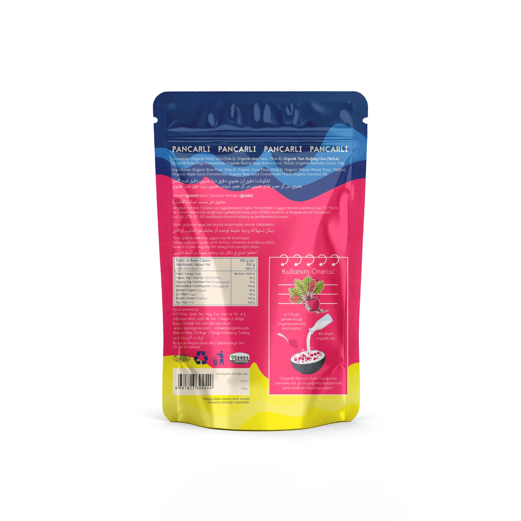 Organik Pancarlı Tahıl Topları