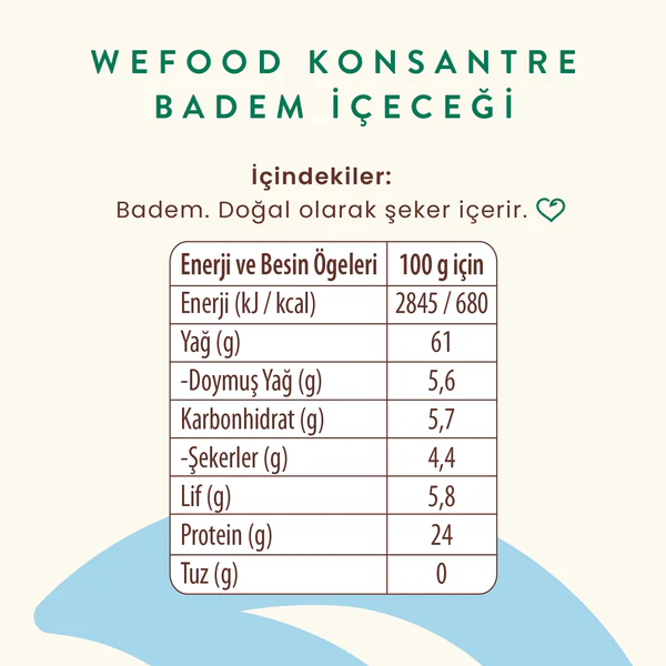 Konsantre Badem İçeceği (%100 Badem) 220g