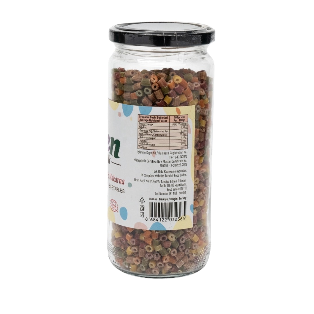 Organik Sebzeli Boncuk Makarna 280g
