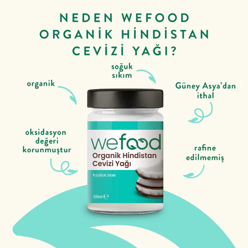 Organik Hindistan Cevizi Yağı 300 ml (Soğuk Sıkım)