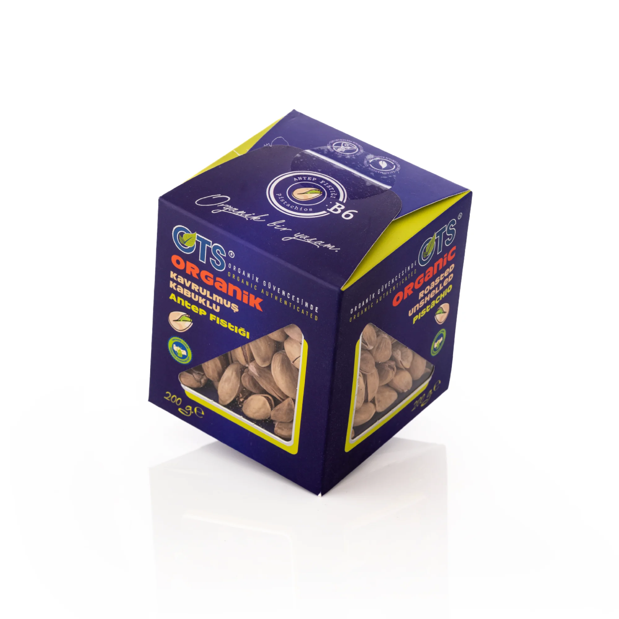 Organik Tuzlu Kavrulmuş Kabuklu Antep Fıstığı