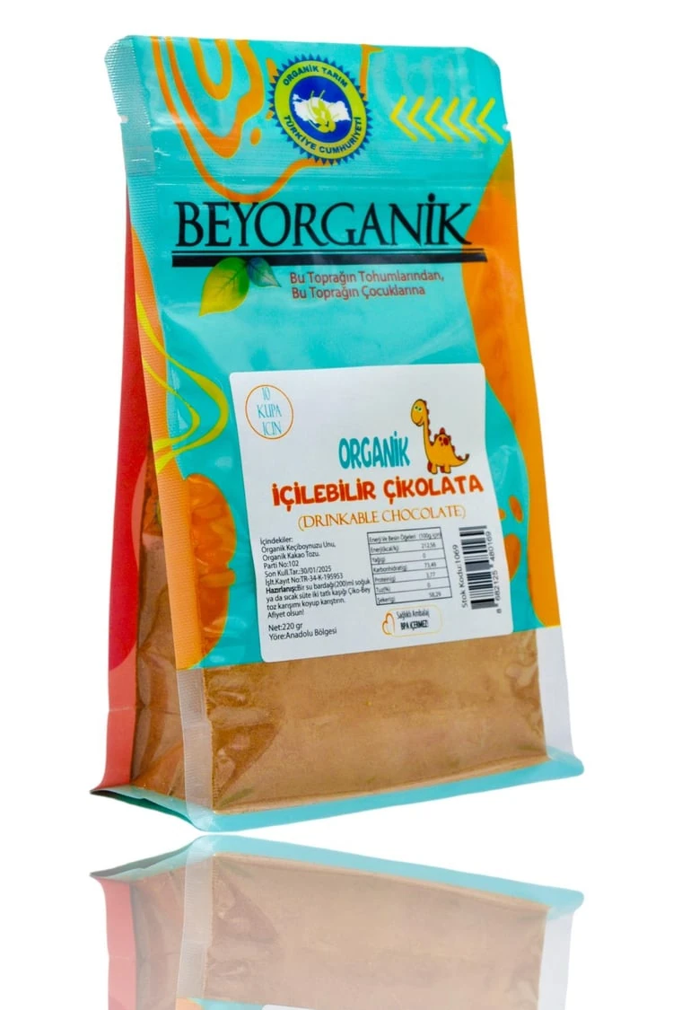 Organik İçilebilir Çikolata 220gr 10 kupalık (PESTİSİT VE AFLATOKSİN ANALİZLİ)