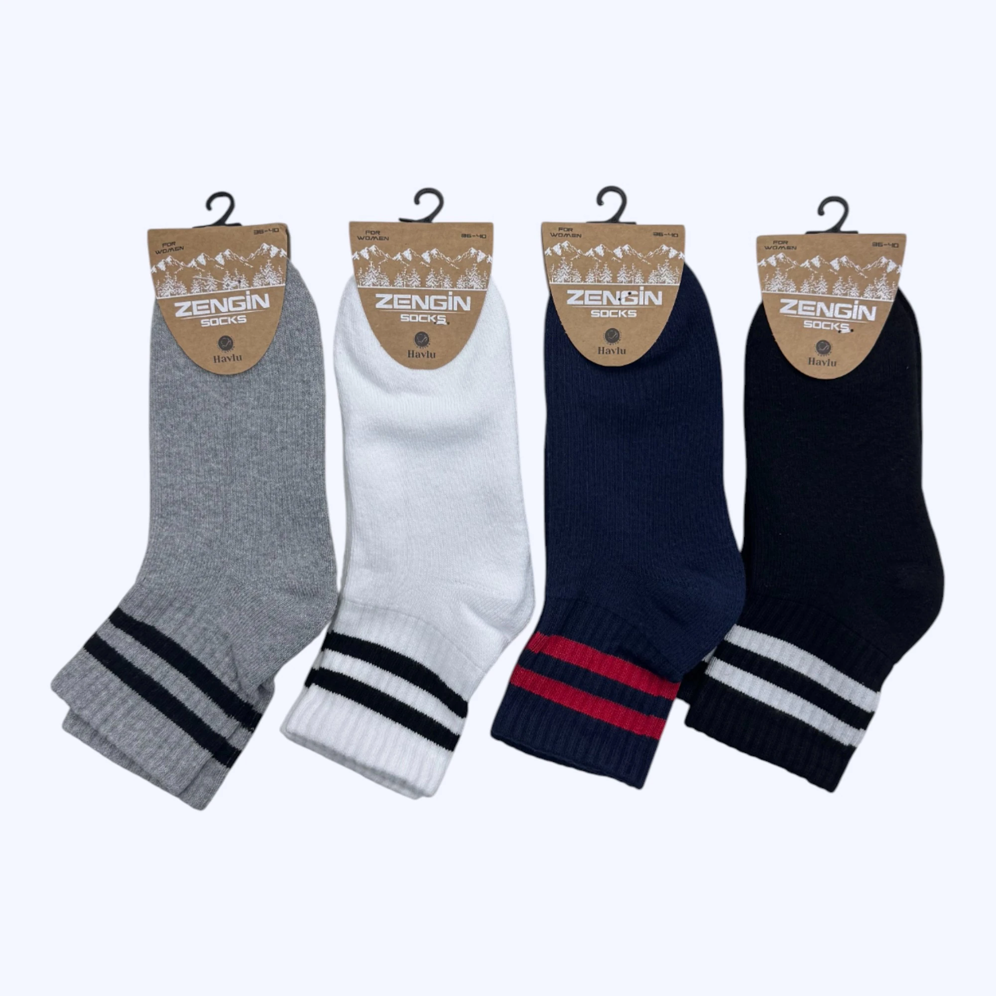 Havlu Bayan Çemberli Kısa Konç