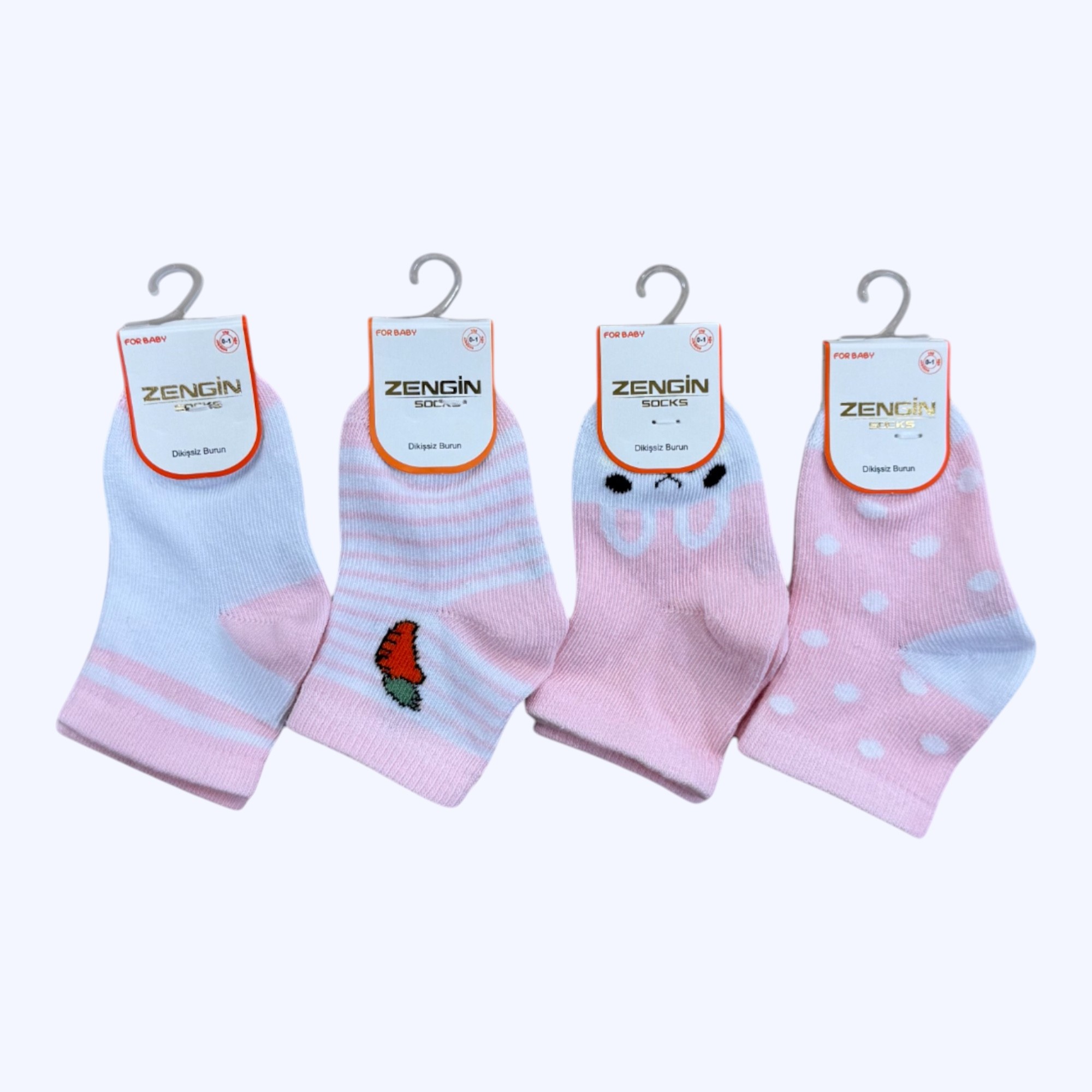 Tavşan Temalı Kız Bebe Soket
