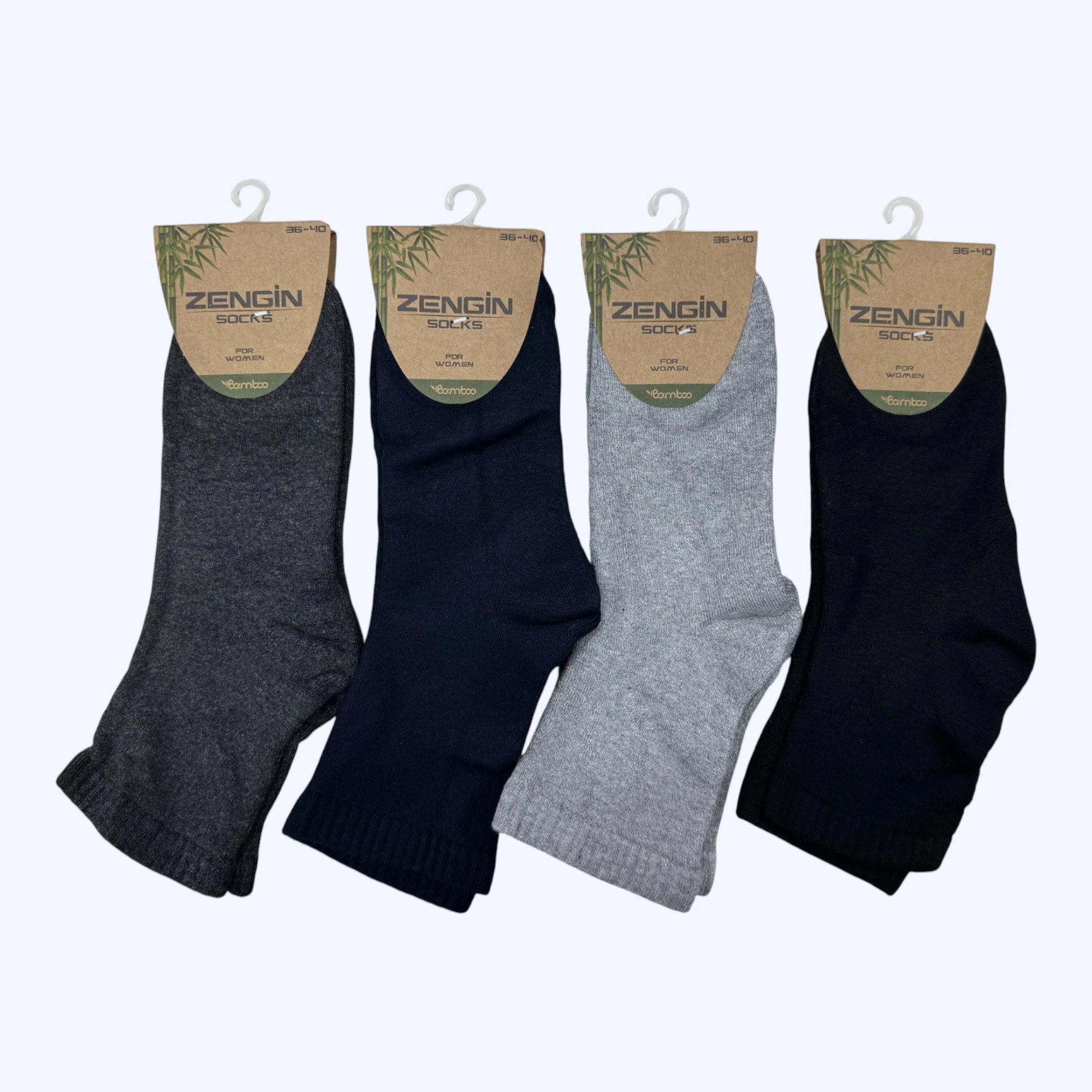 Bambu Havlu Asorti Kadın Kısa Konç