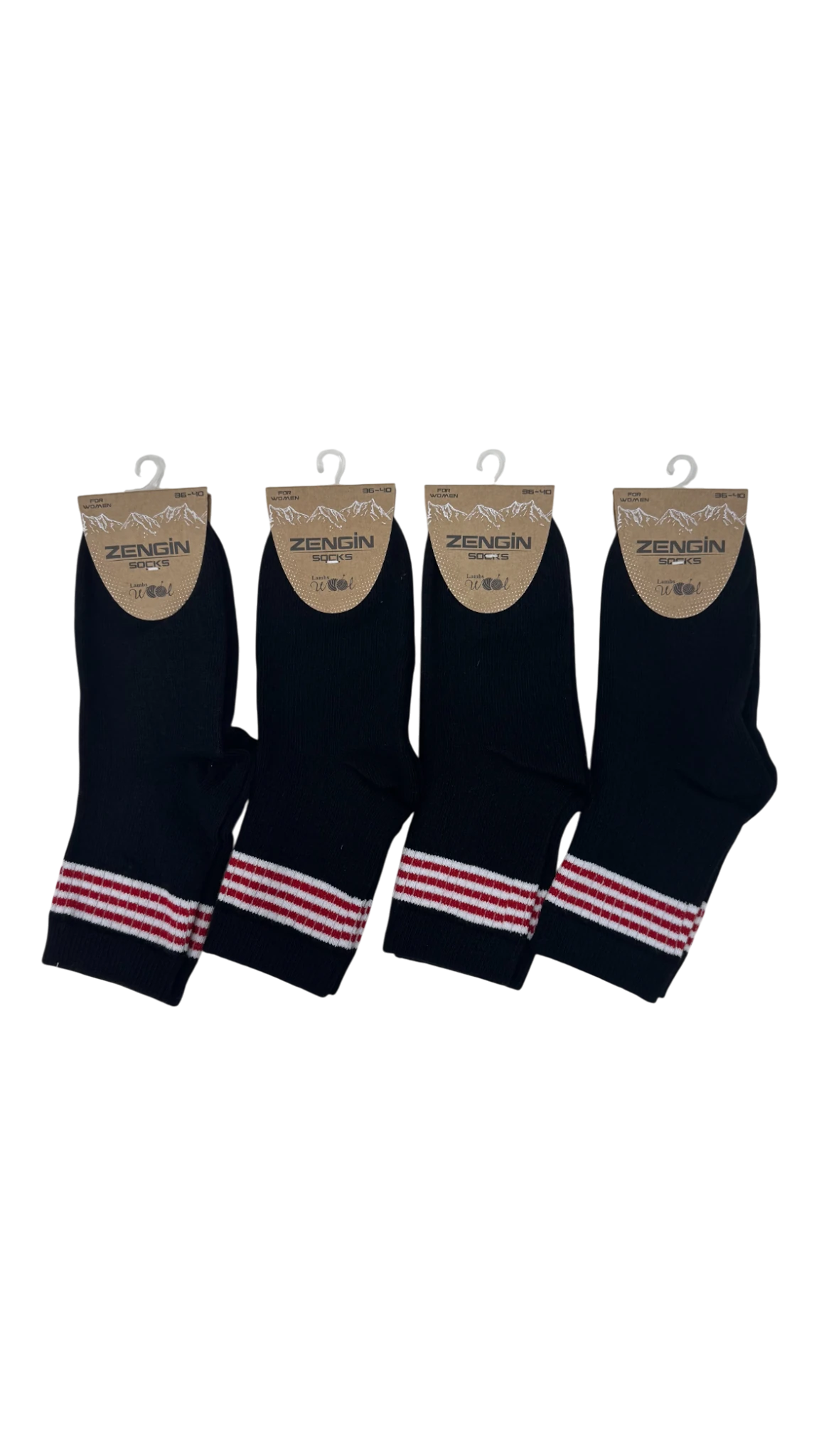 Yün Çemberli Kadın Kısa Konç