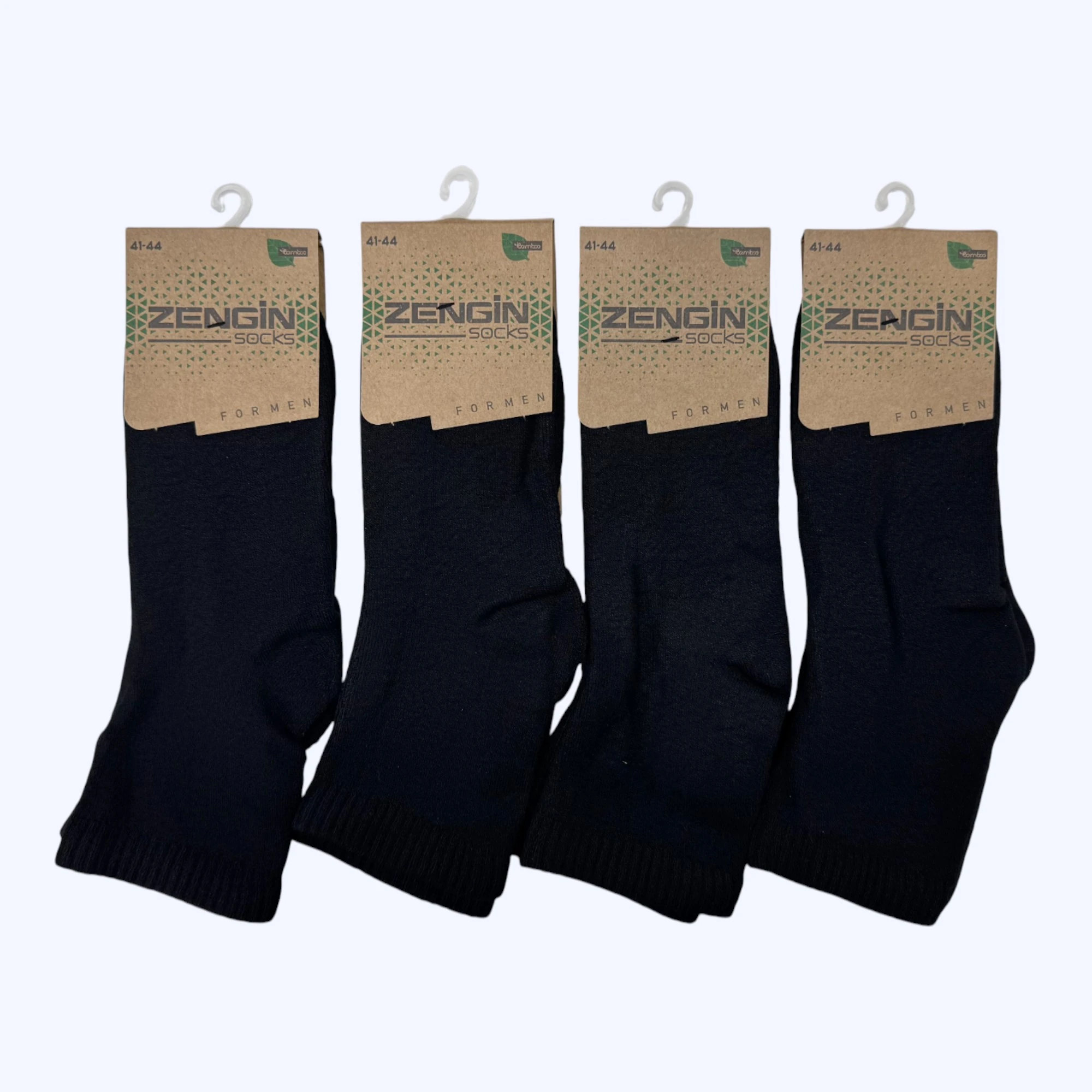 Bambu Havlu Siyah Erkek Kısa Konç