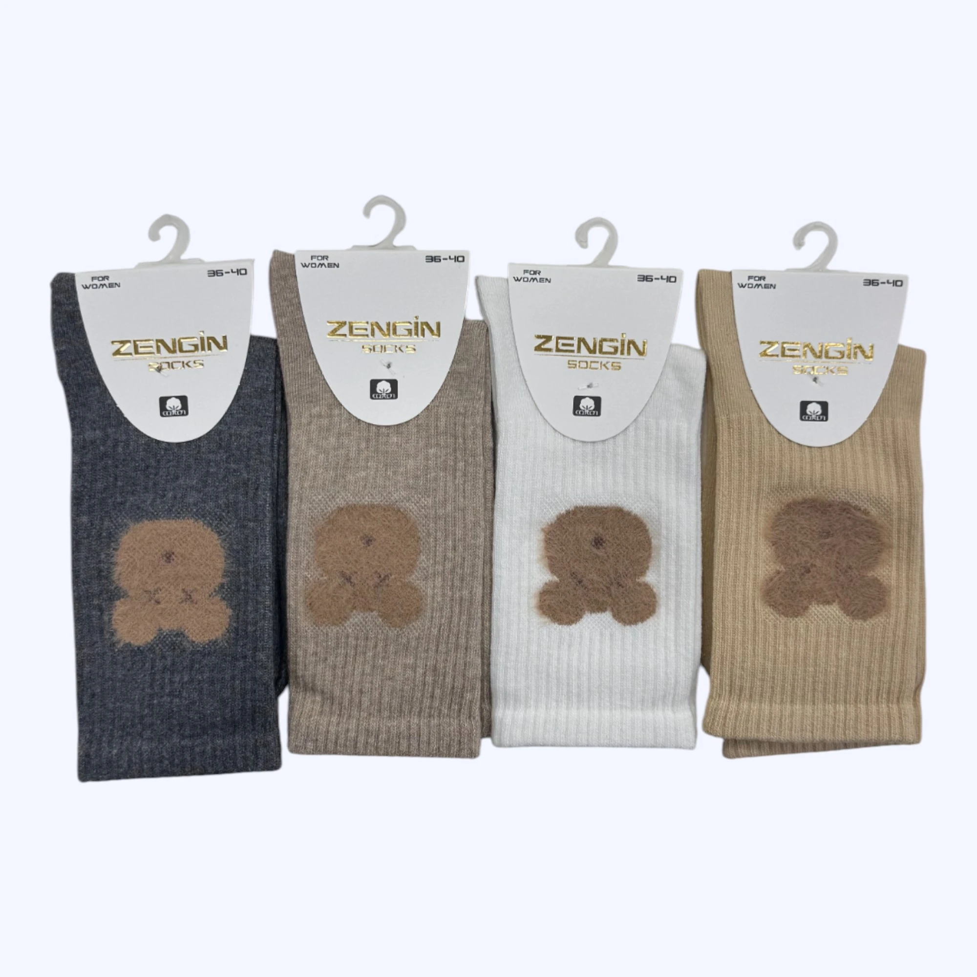 Penye Ayıcıklı Kadın Soket