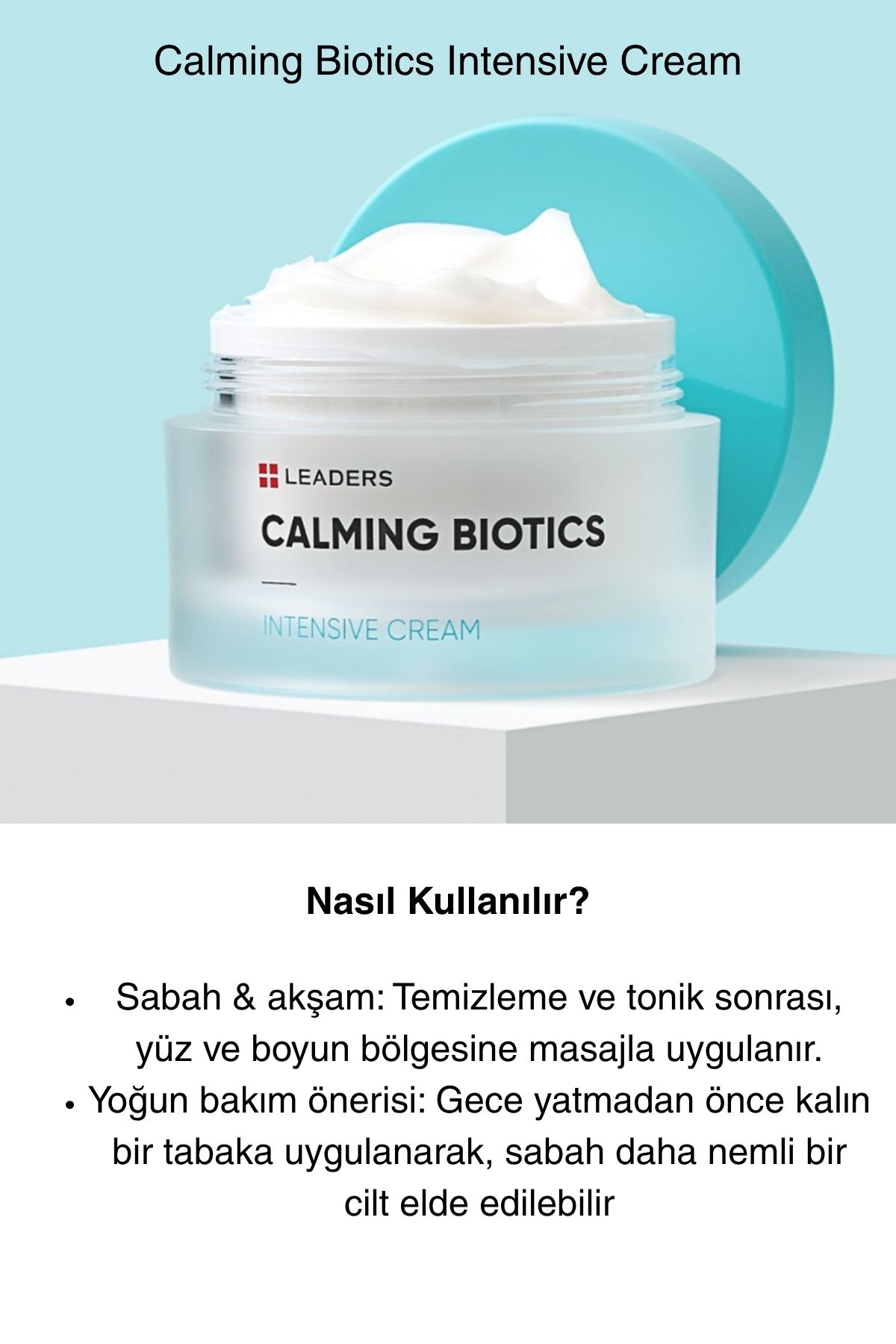 CİLT BARİYER ONARIMINI DESTEKLEYEN YOĞUN NEMLENDİRİCİ YÜZ KREMİ 50g