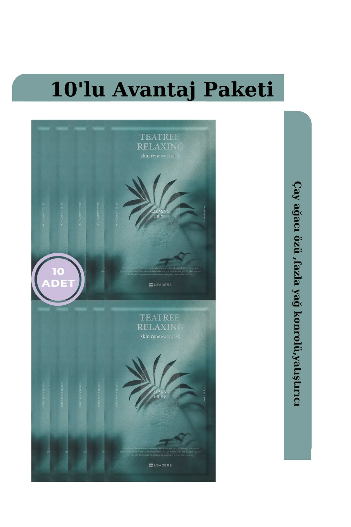 Teatree Relaxing Skin Renewal Rahatlatıcı Maske 10 Adet