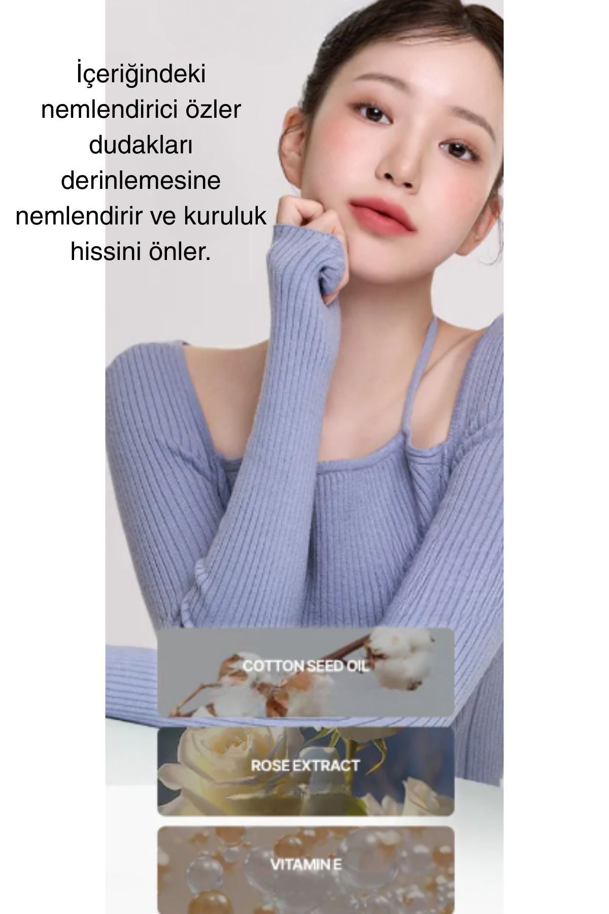 Dolgun Pürüzsüz Ve Mat Görünüm, Blur Efekti Veren Nemlendirici Tint Ruj 05
