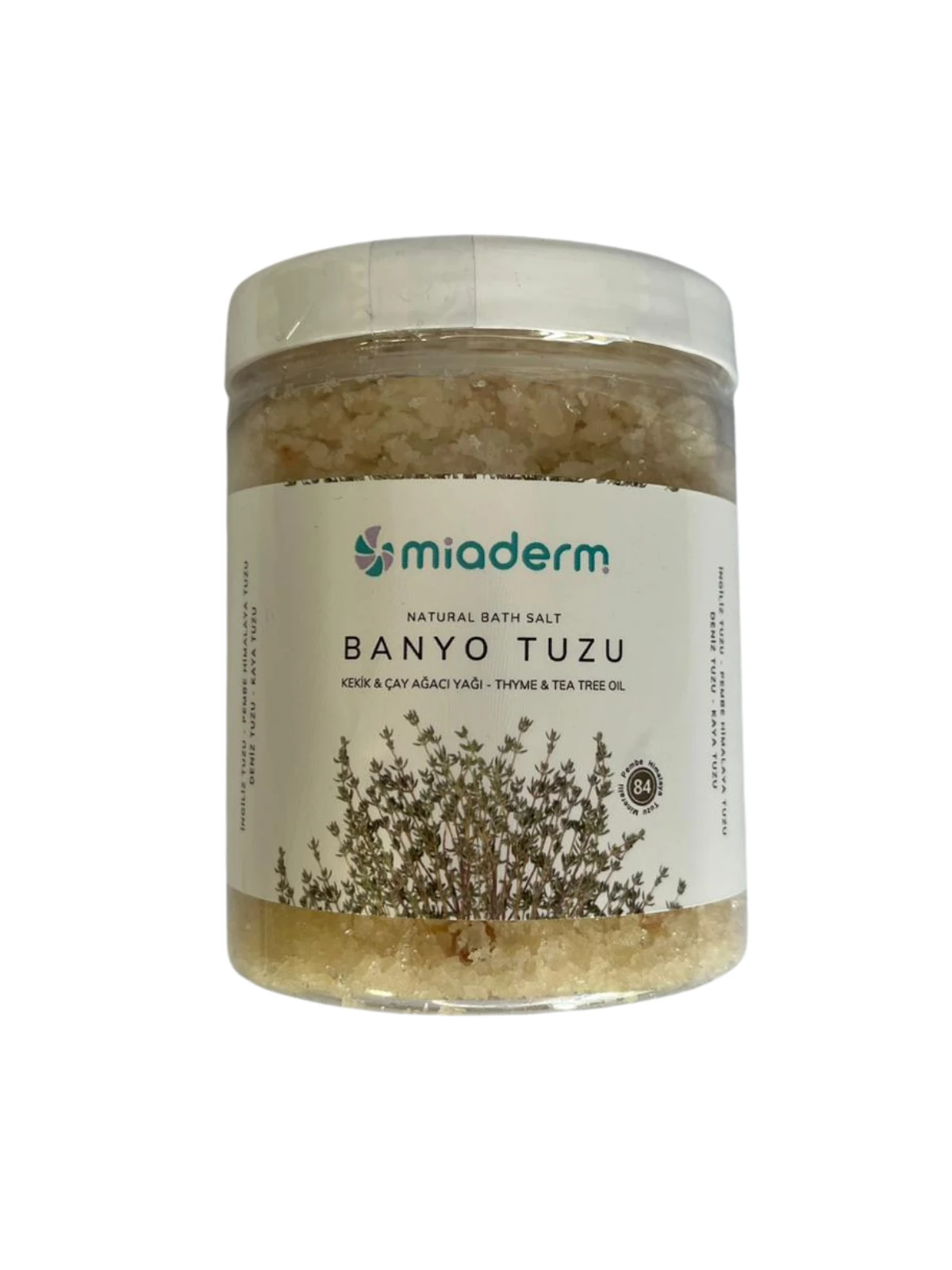 Miaderm Kekik & Çay Ağacı Yağı Doğal Banyo Tuzu – Arındırıcı, Rahatlatıcı Etki 300 gr