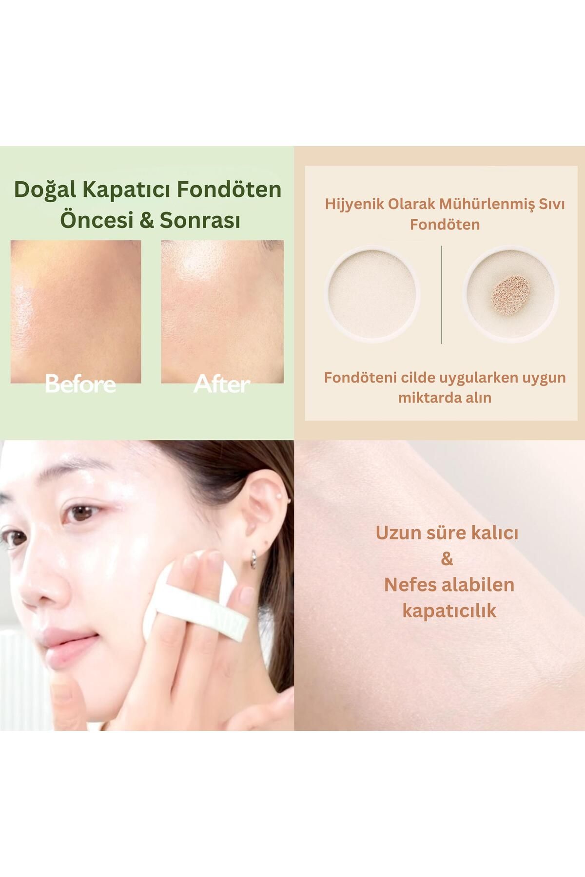 Çay Ağacı Özlü Renkli Güneş Kremi Cushion - 01 Romantic Light