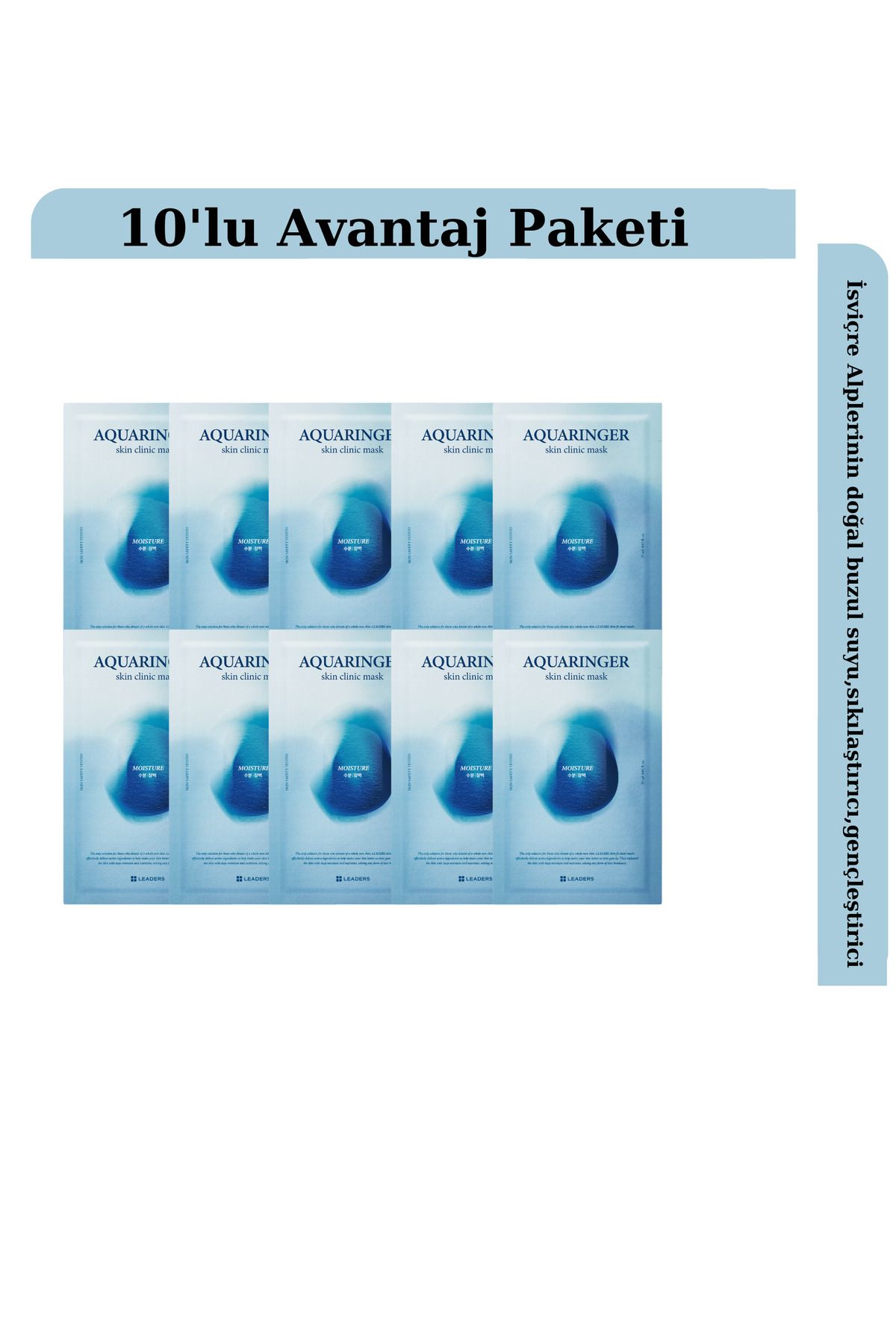 Aquaringer Skin Clinic Nemlendirici Maske 10 Adet