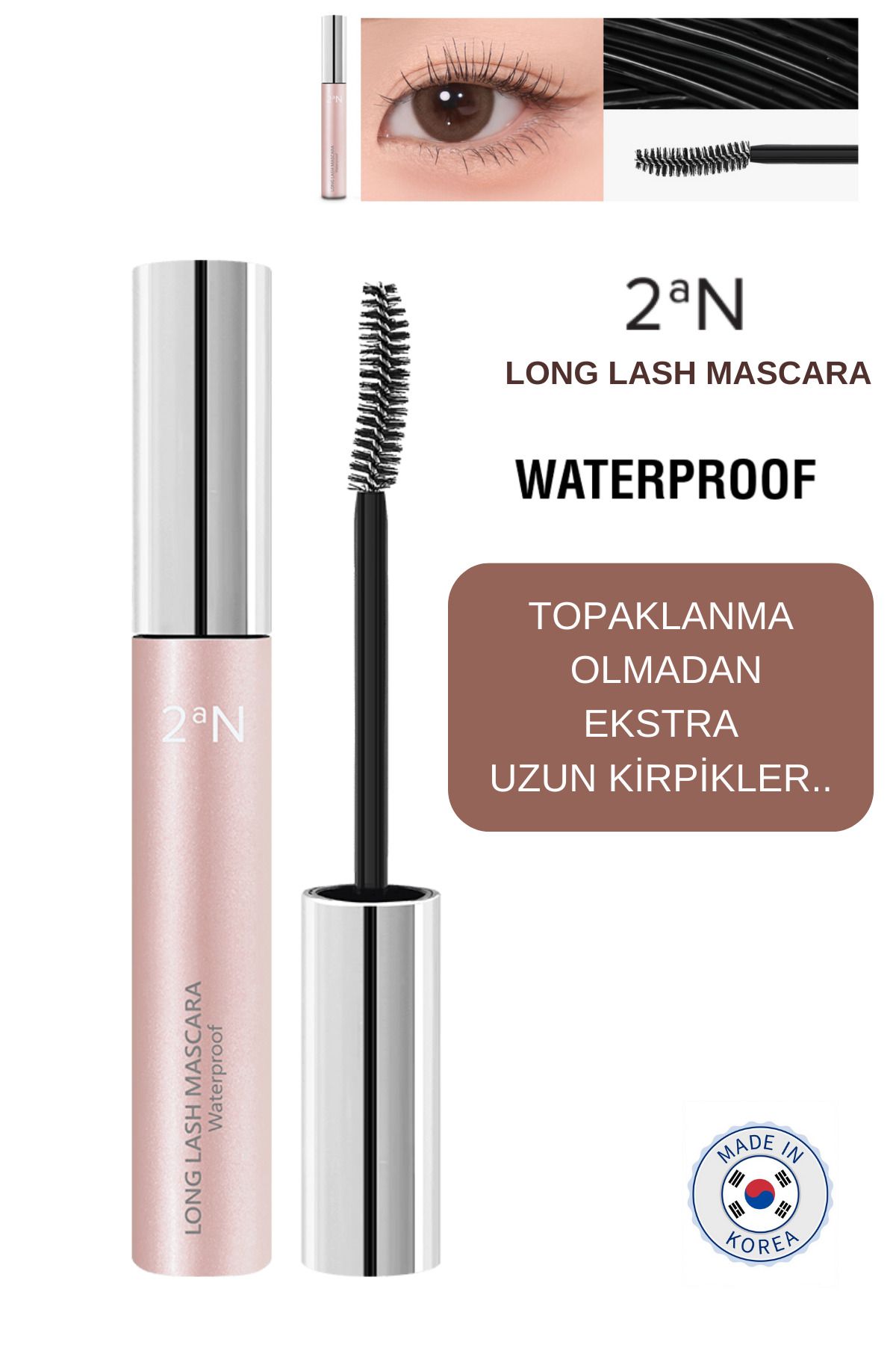 Ekstra Uzun Kirpik Görünümü Veren Gün Boyu Kalıcı Suya Dayanıklı Maskara 7.5g