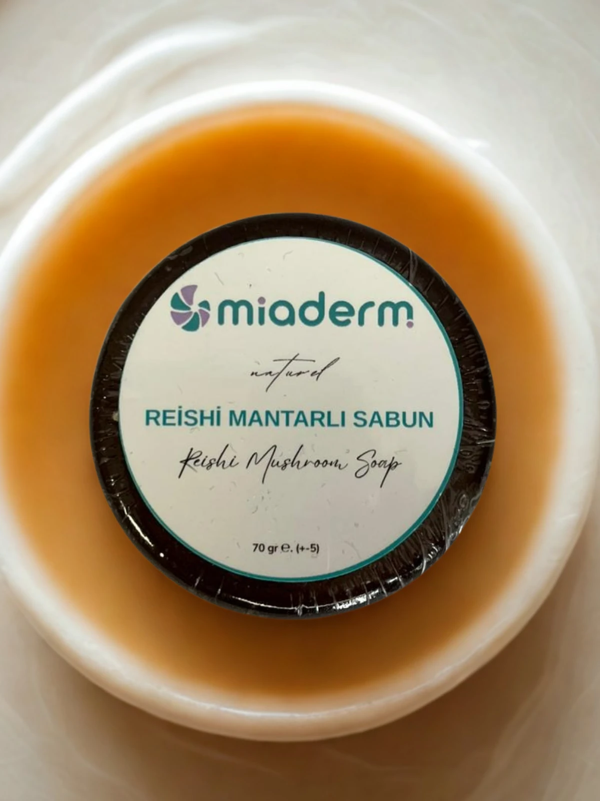 Miaderm Reishi Mantarlı Doğal Sabun 70 gr | Cilt Yenileyici & Antioksidan Etkili