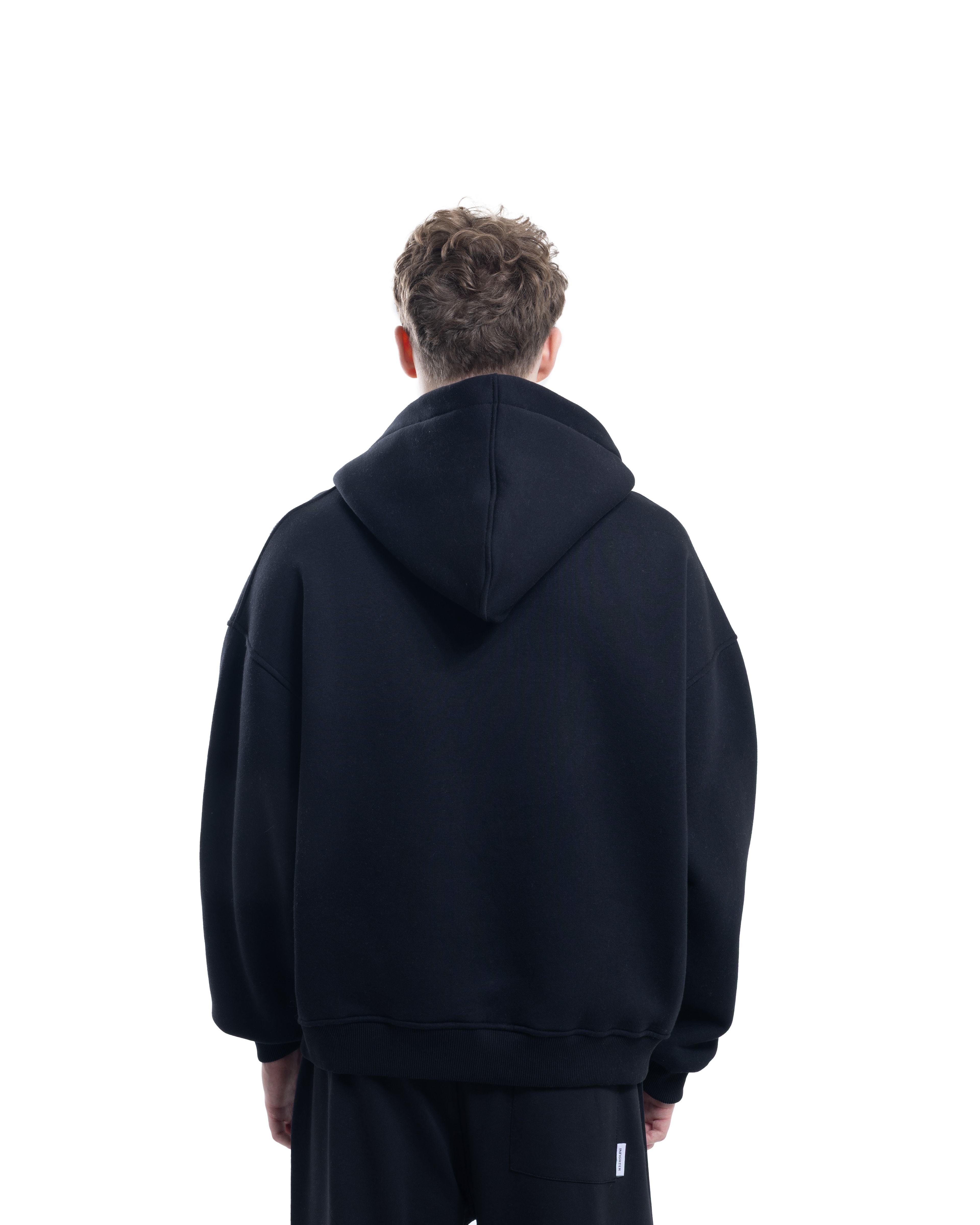 Siyah Fermuarlı Basic Hodie