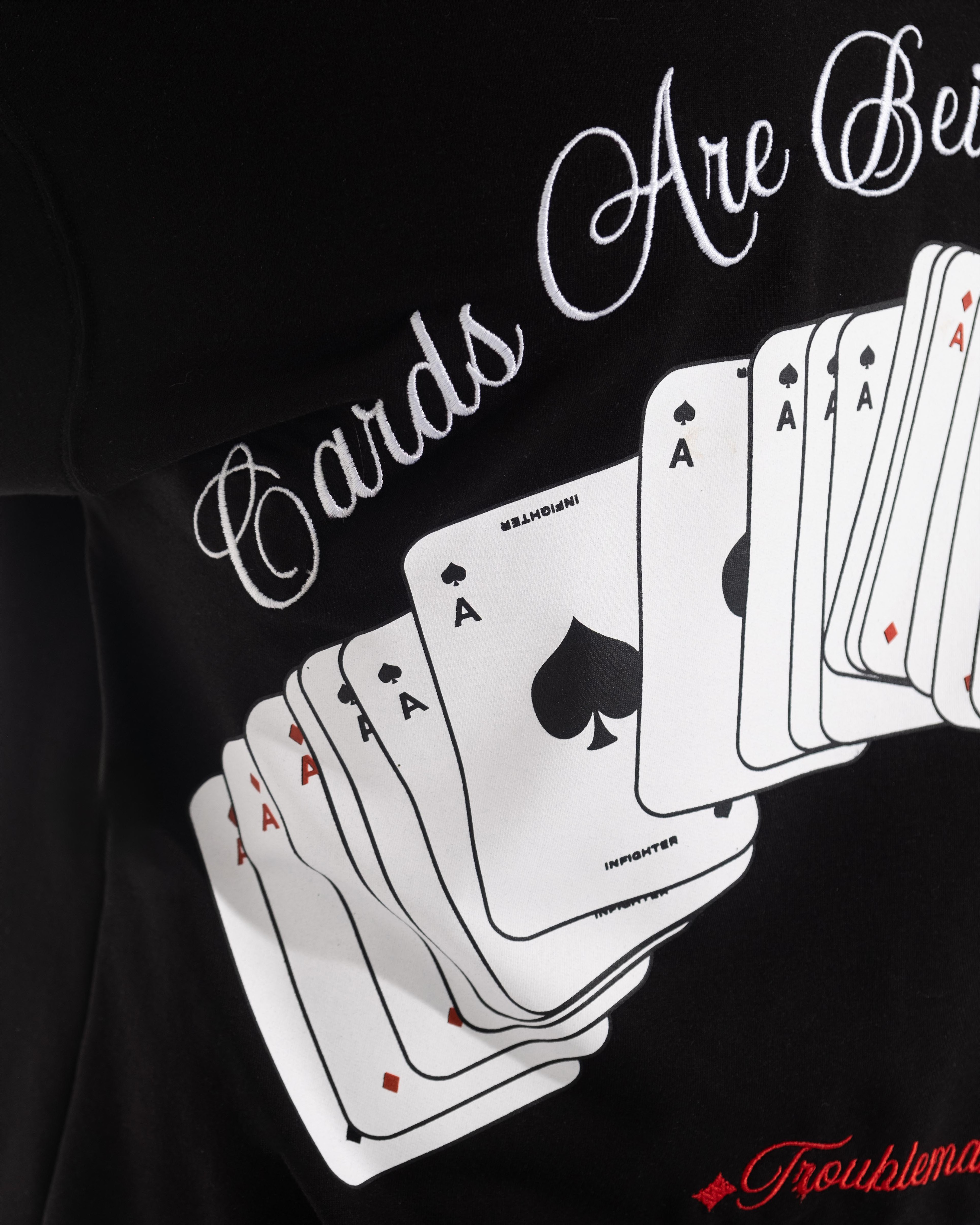 DıstrIbutın Cards Oversize Siyah Tişört