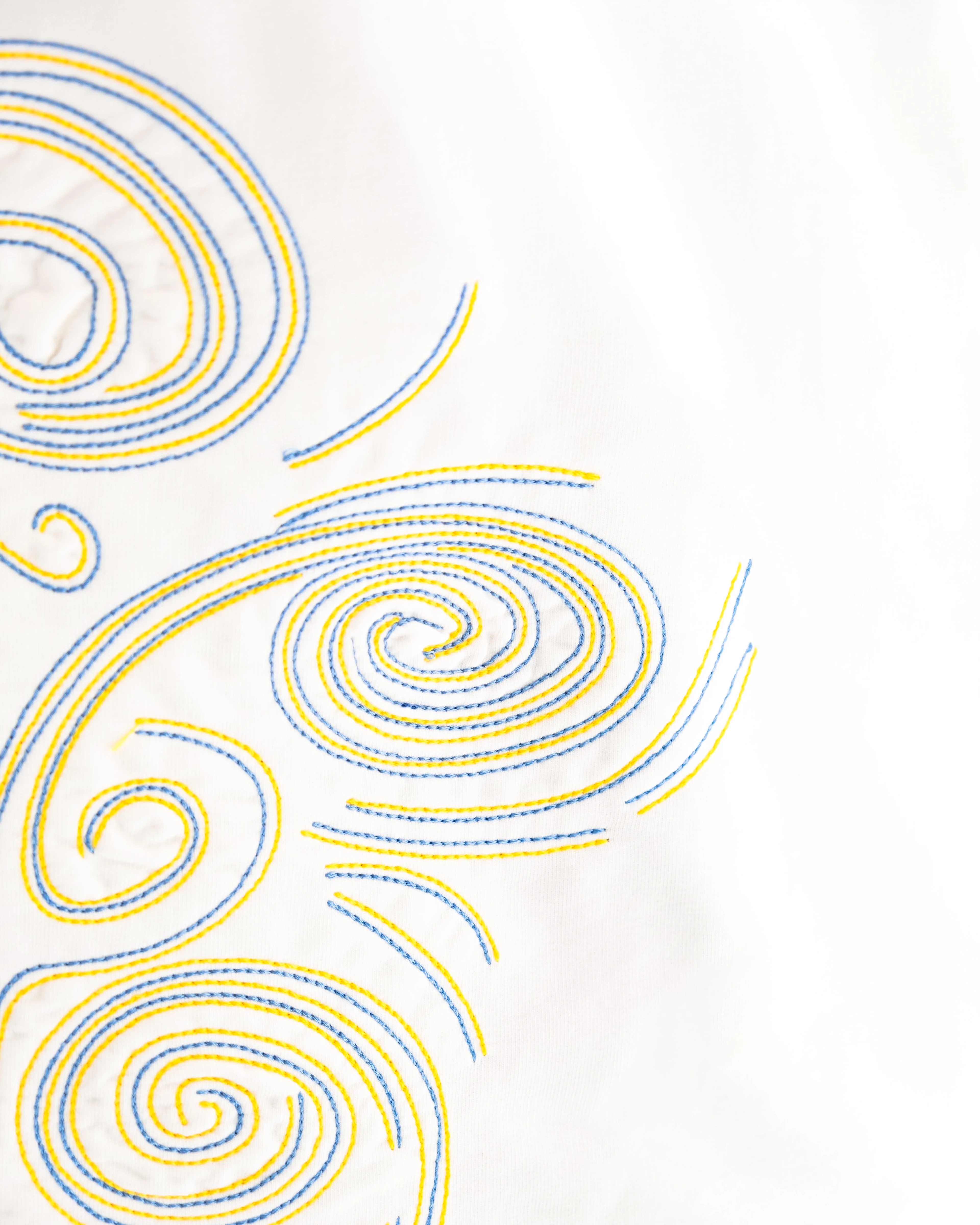 Waves Oversize Ekru Tişört