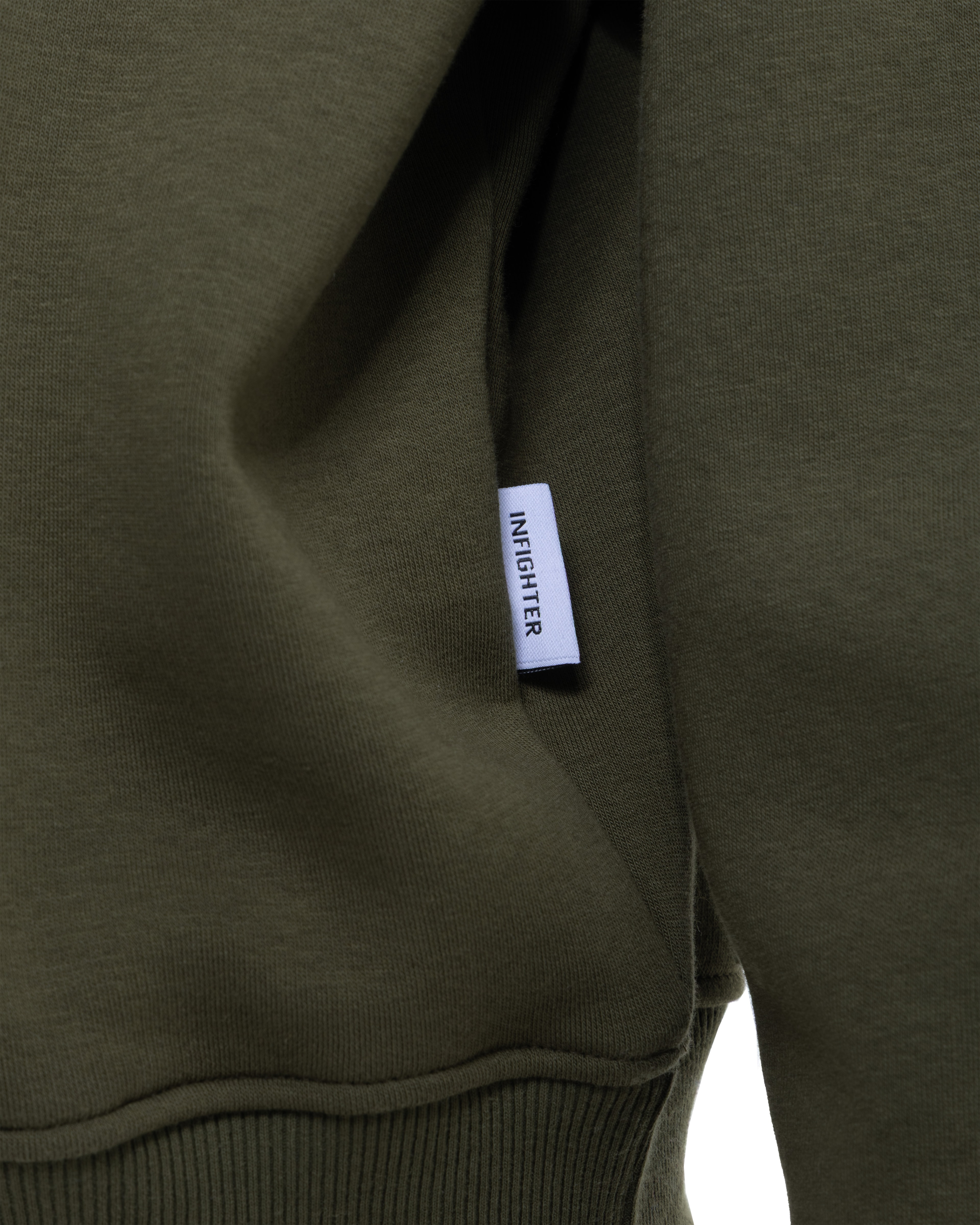 Haki Bisiklet Yaka Basıc Sweatshirt