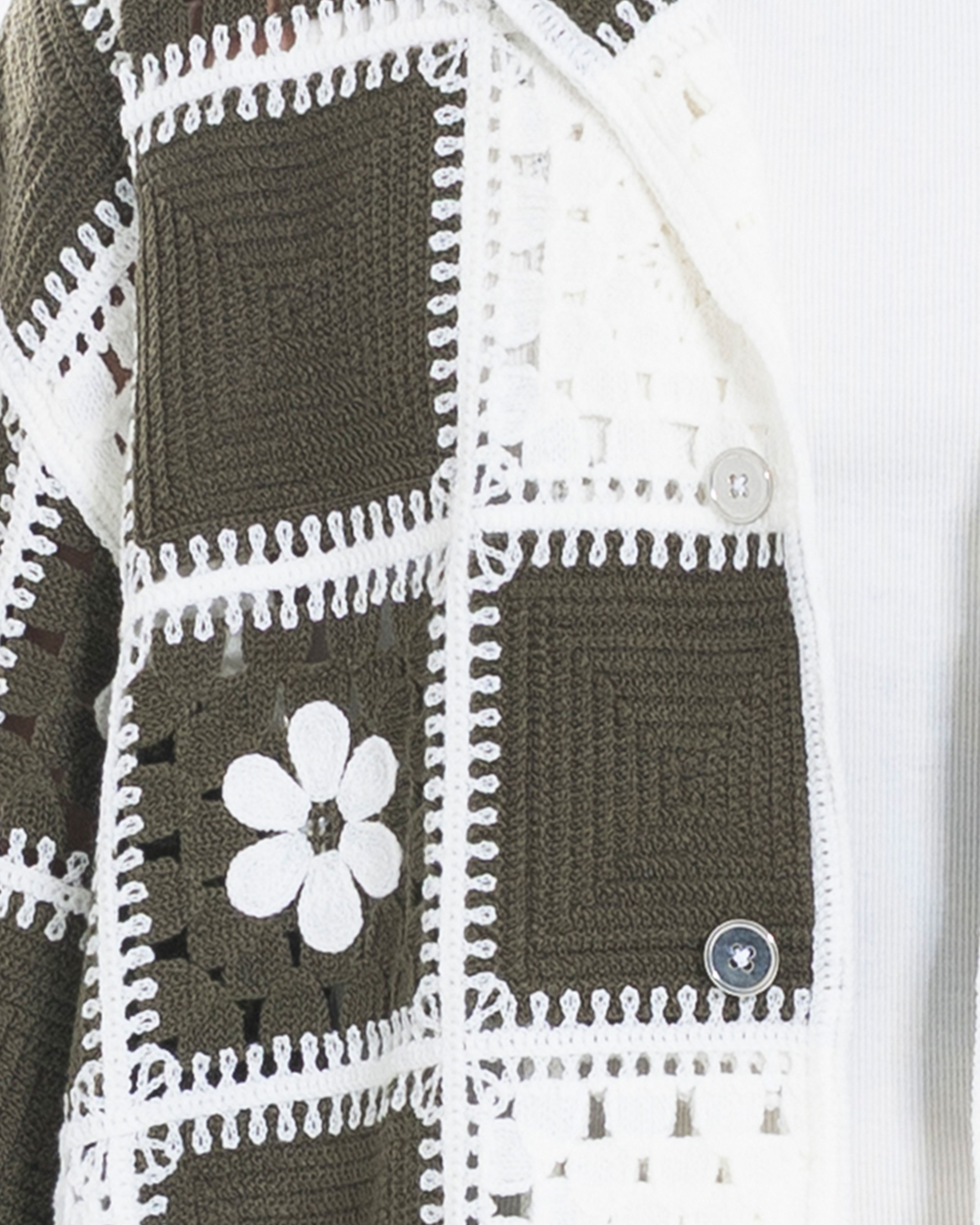 Unisex Knitted Garden Grid Shirt