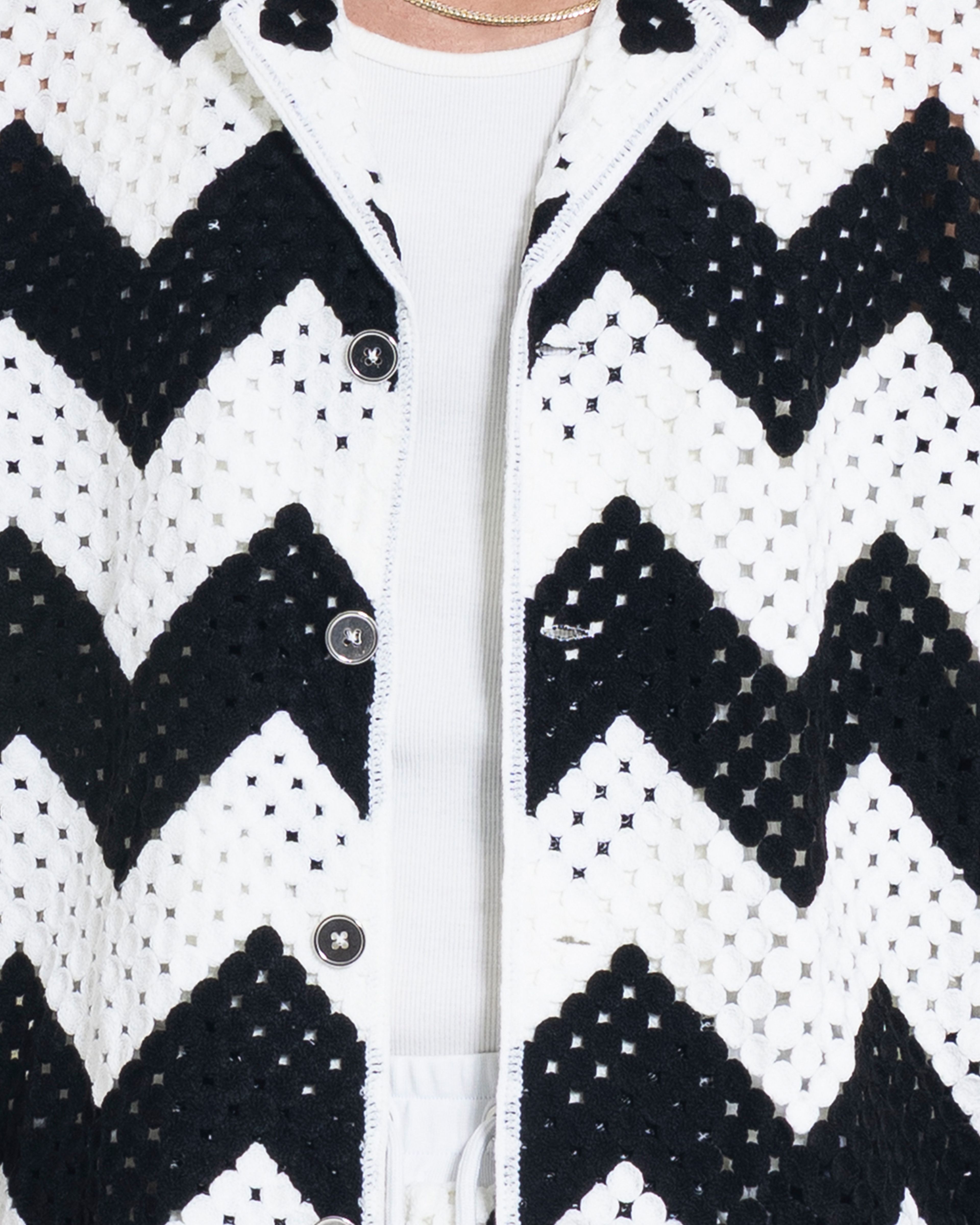 Unisex Knitted ZigZag Edge Shirt