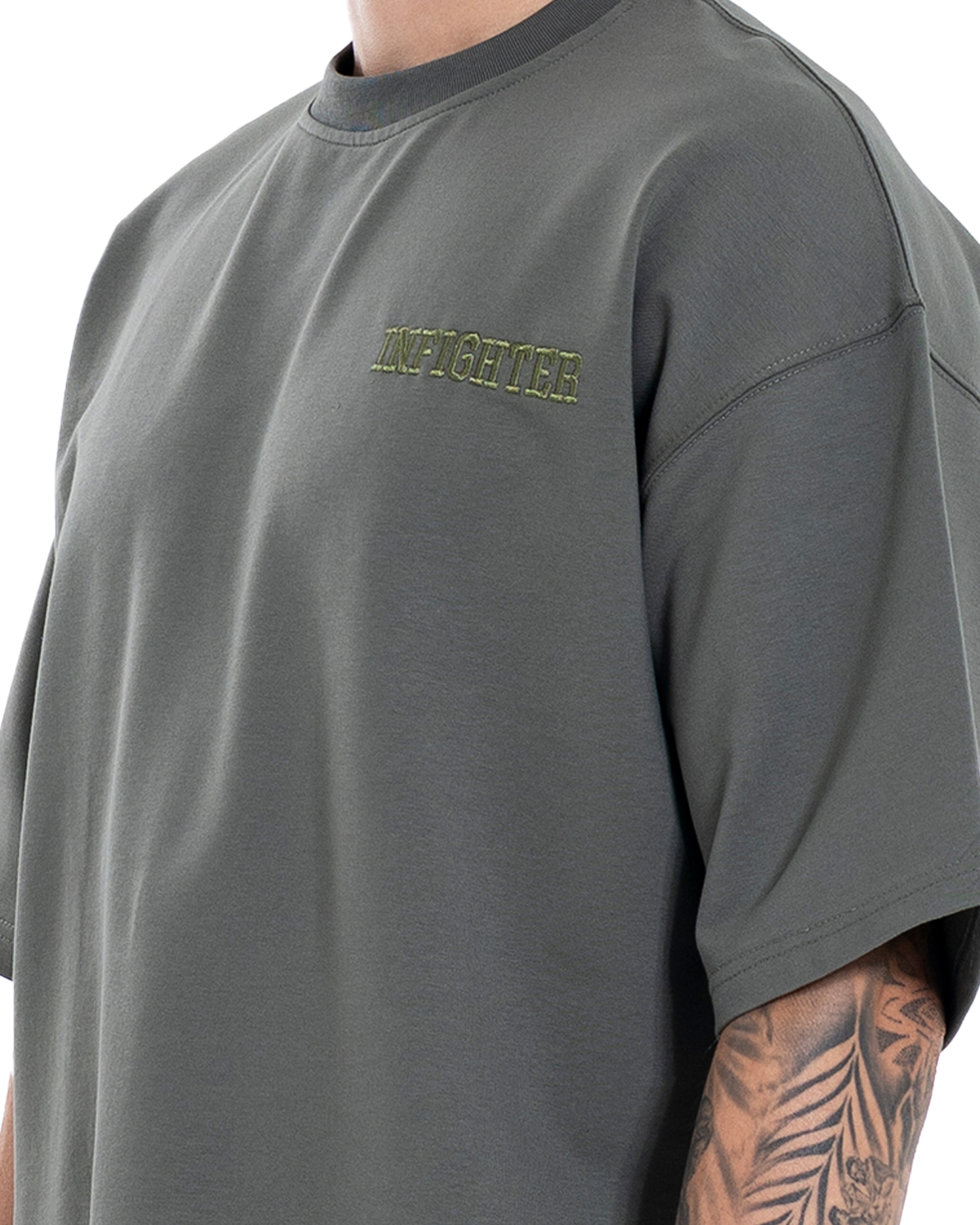 Haki Basic Oversize Tişört