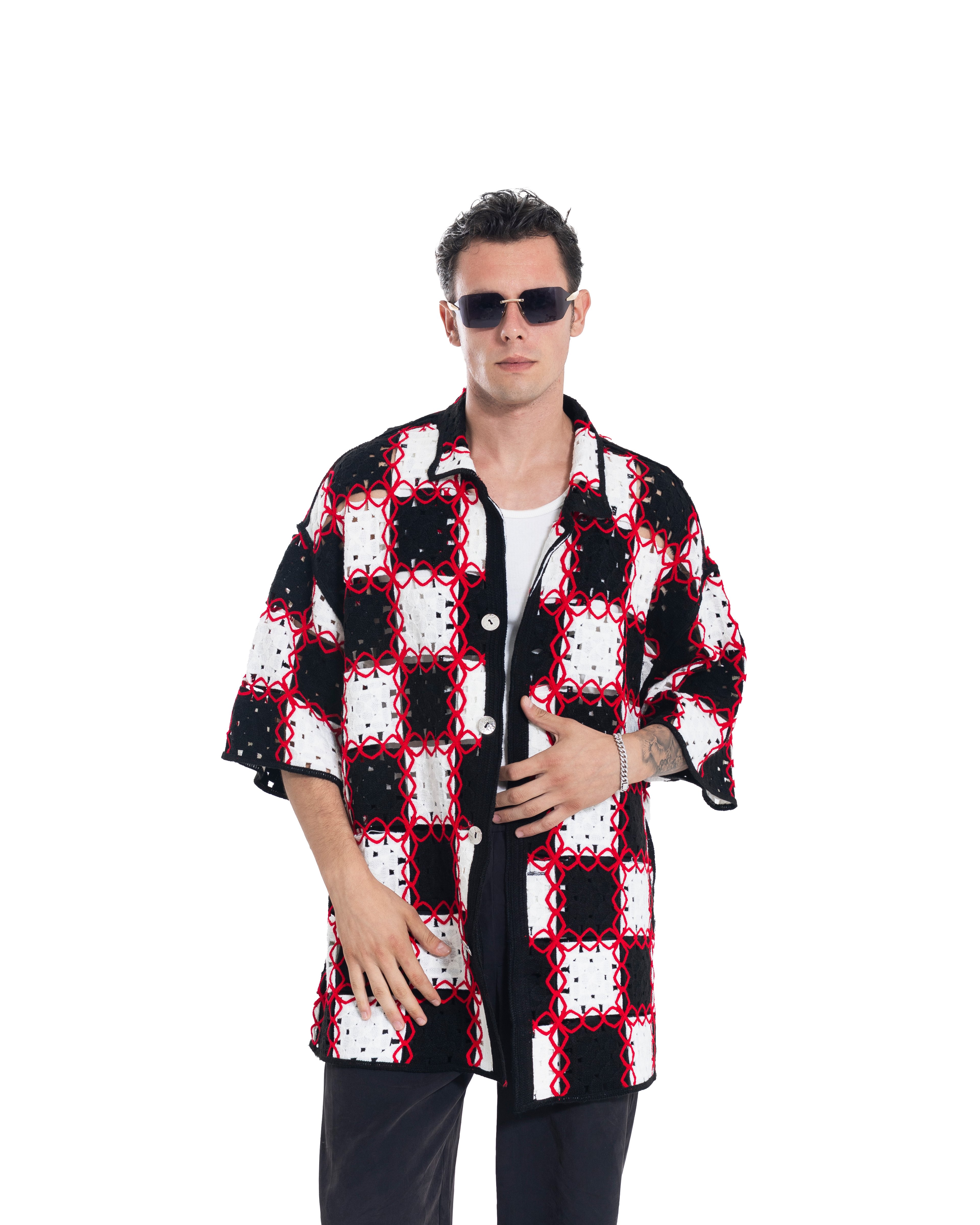 Unisex Knitted Pixel Tangle Shirt