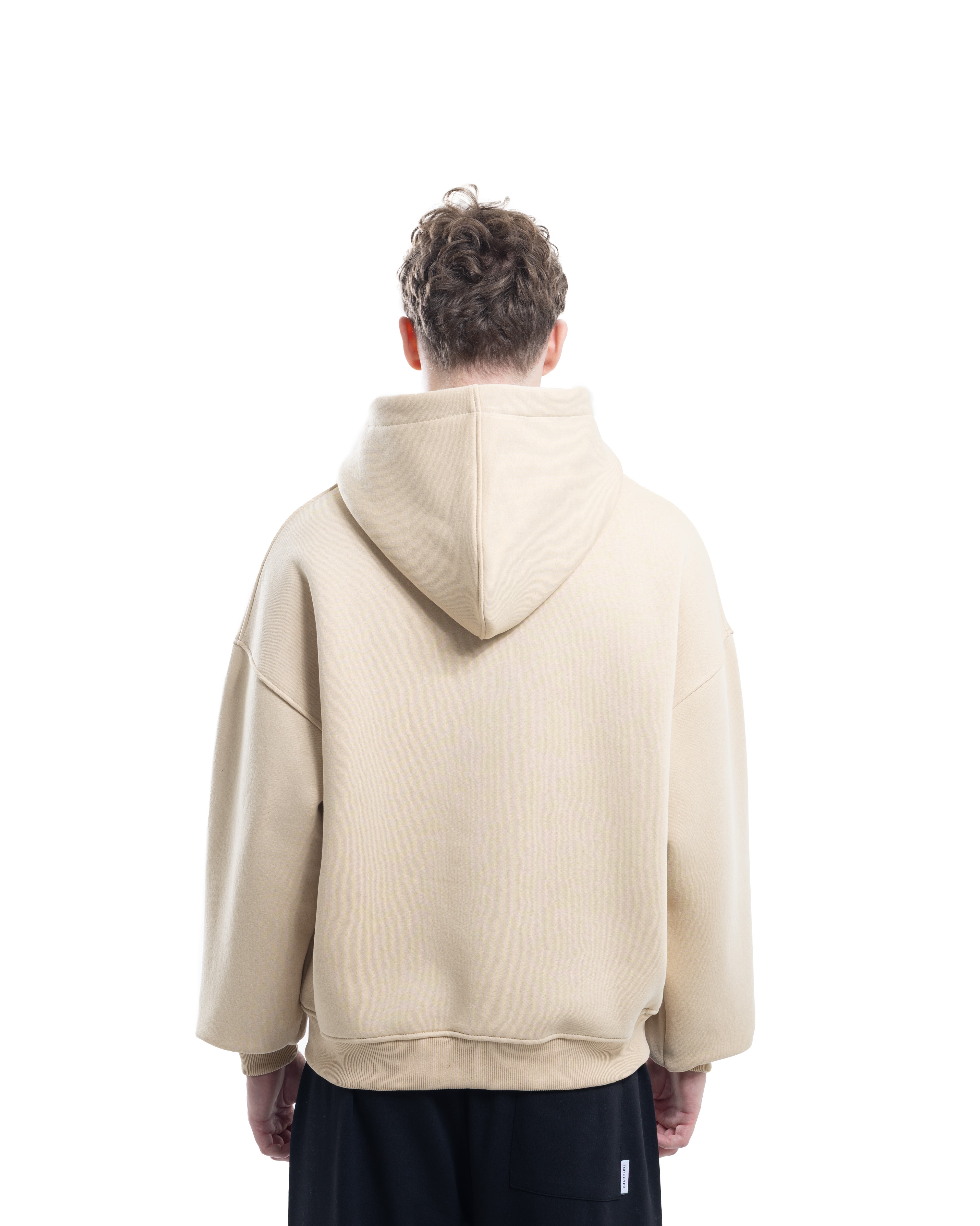Bej Fermuarlı Basic Hodie