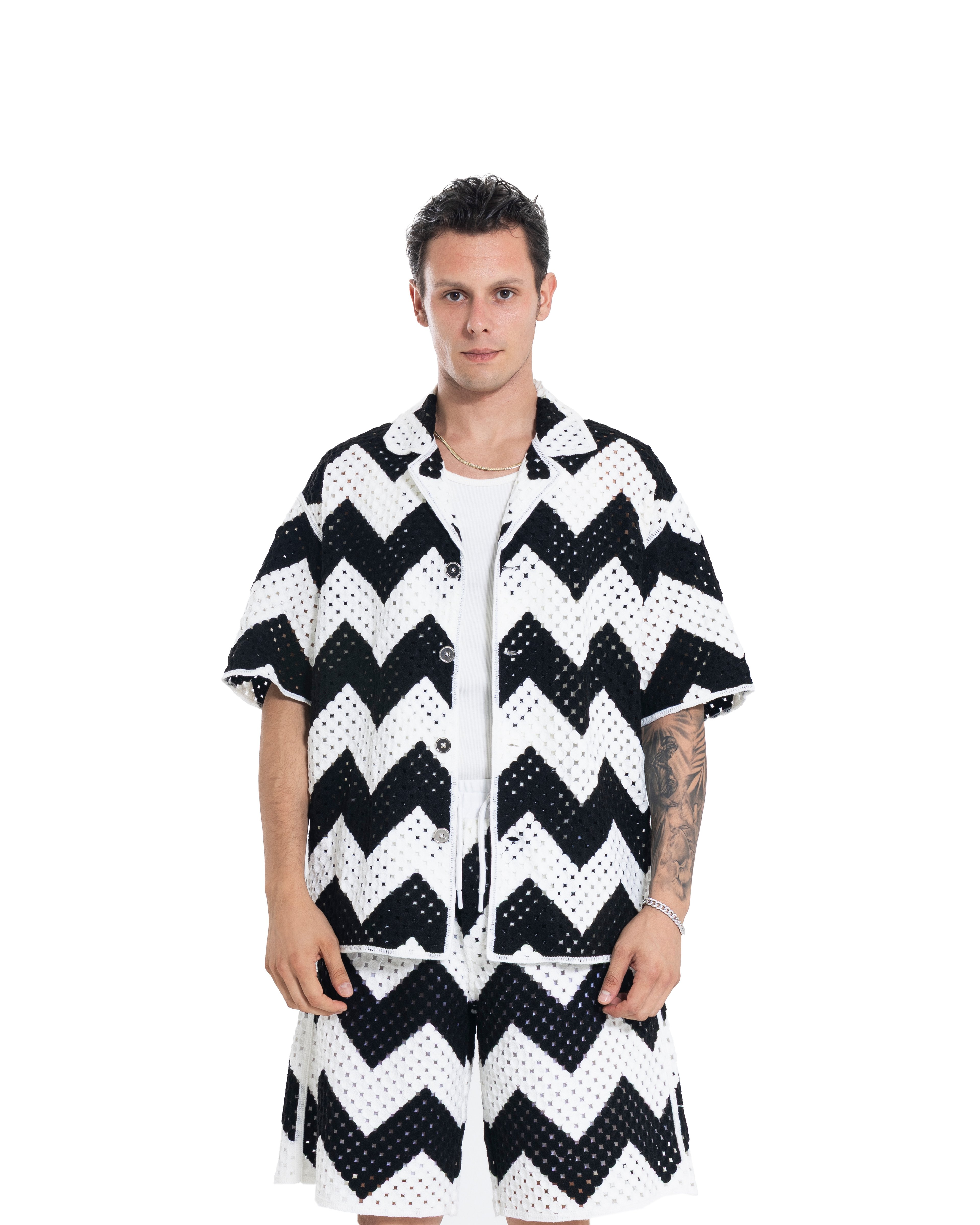 Unisex Knitted ZigZag Edge Shirt