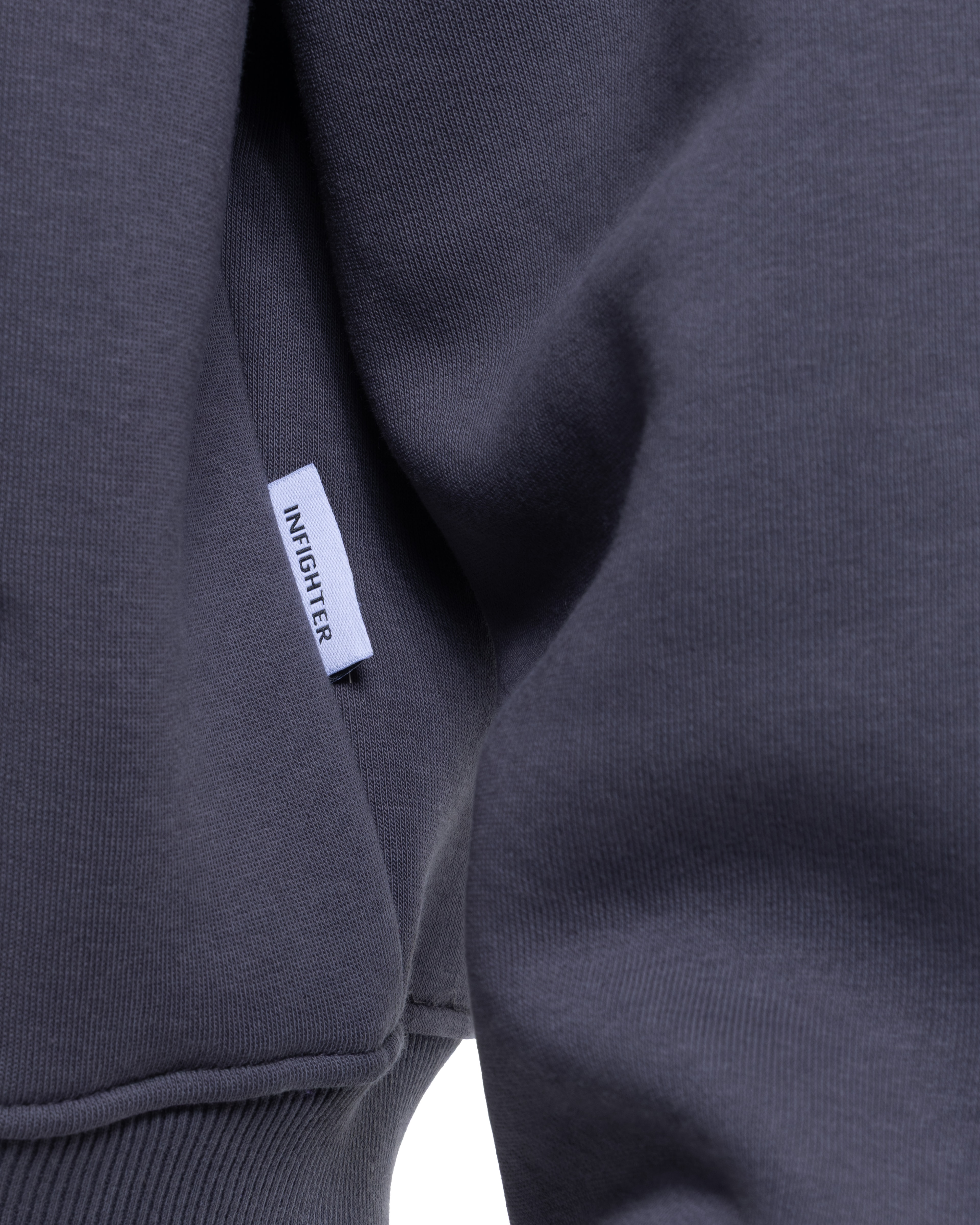 Füme Bisiklet Yaka Basıc Sweatshirt