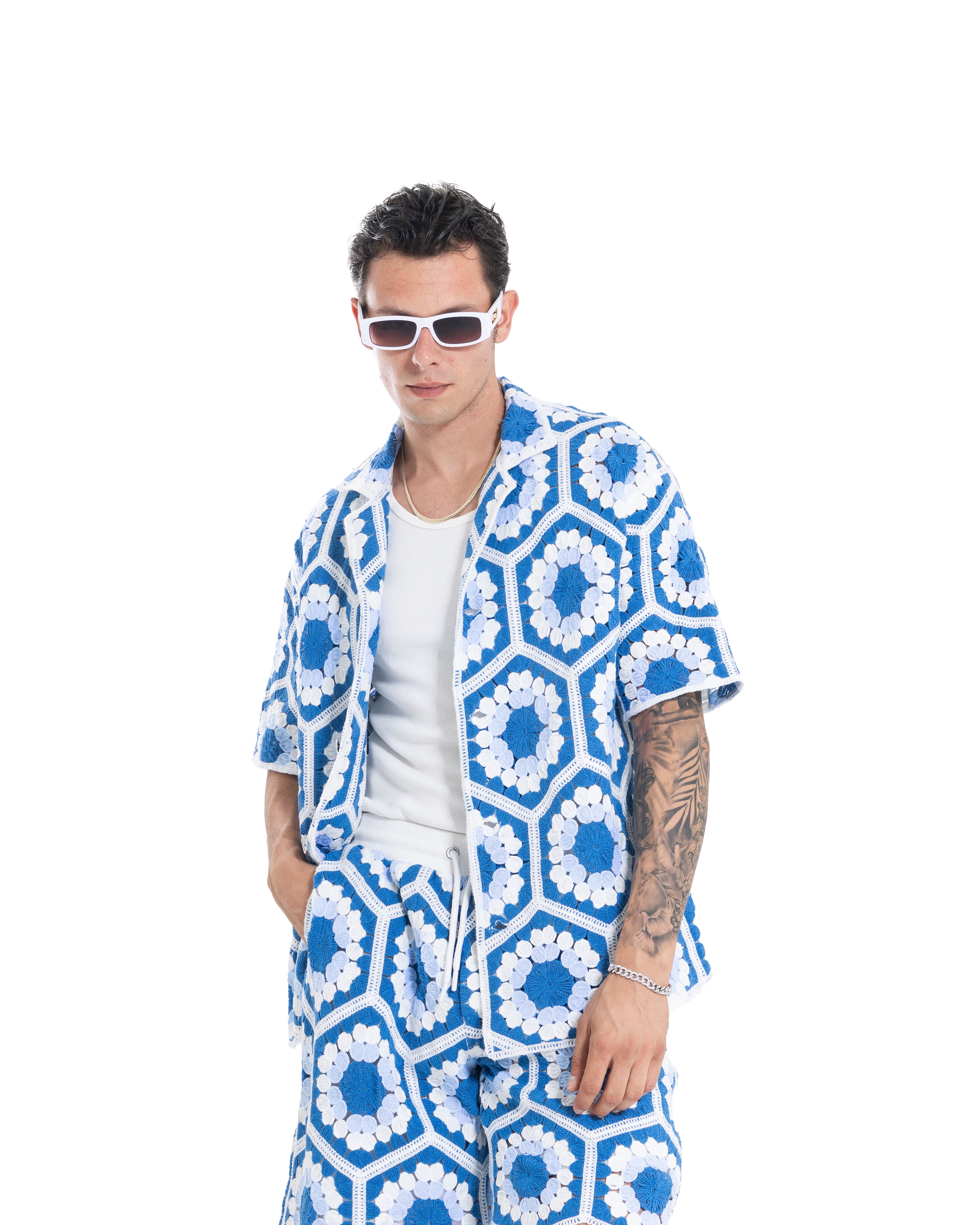 Unisex Knitted FlowerHex Shirt