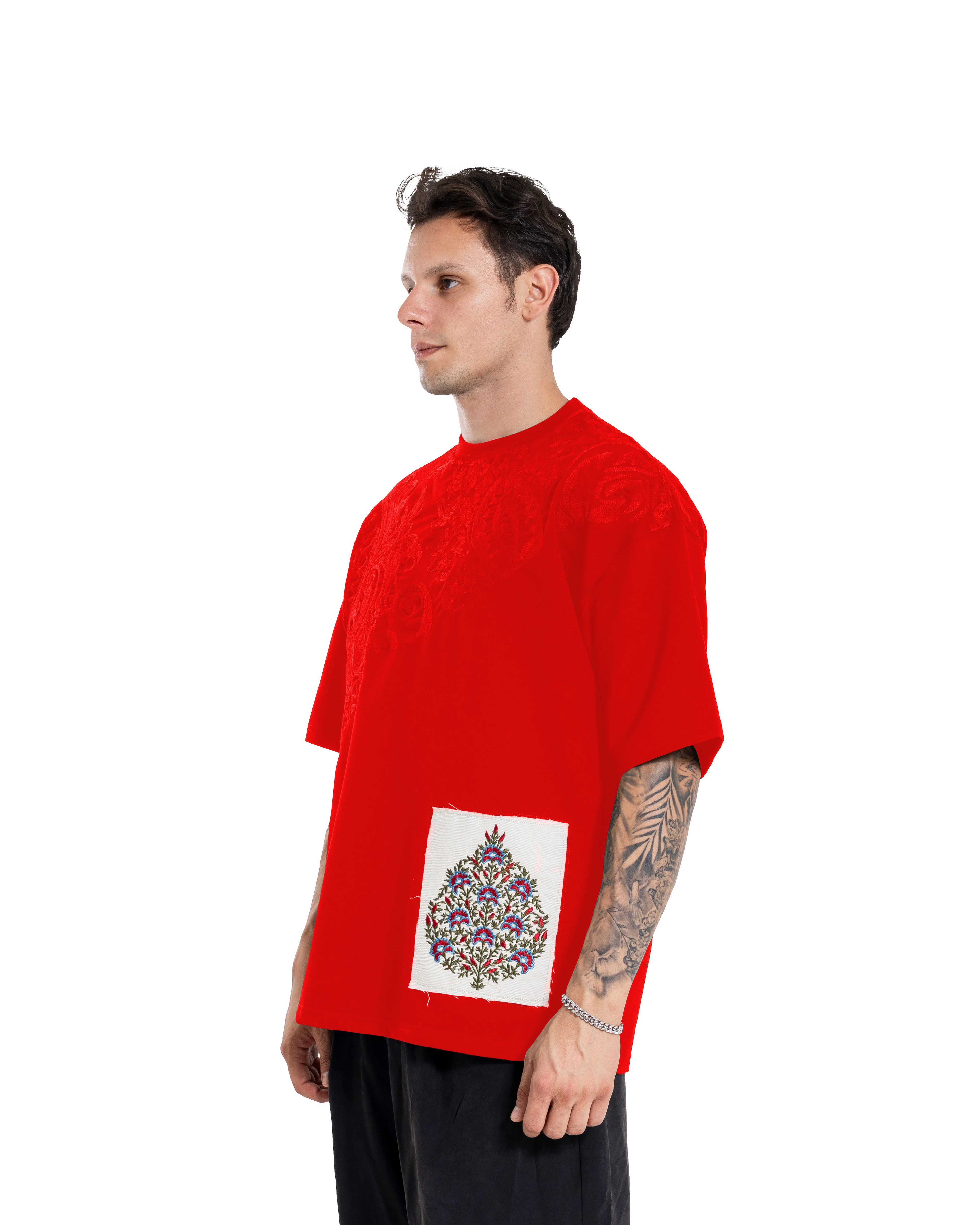 Premium Ethnic Oversize Kırmızı