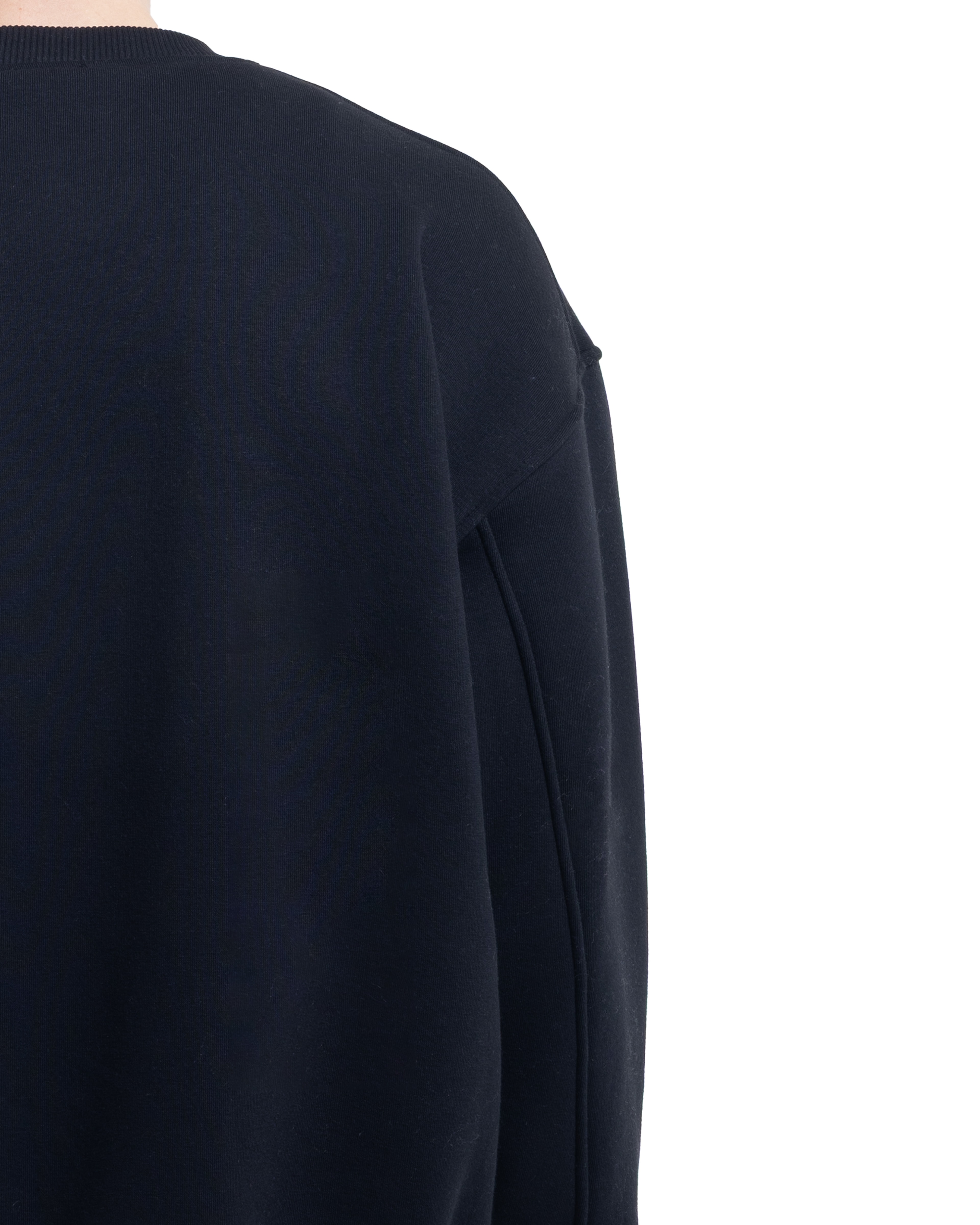 Siyah  Bisiklet Yaka Basıc Sweatshirt