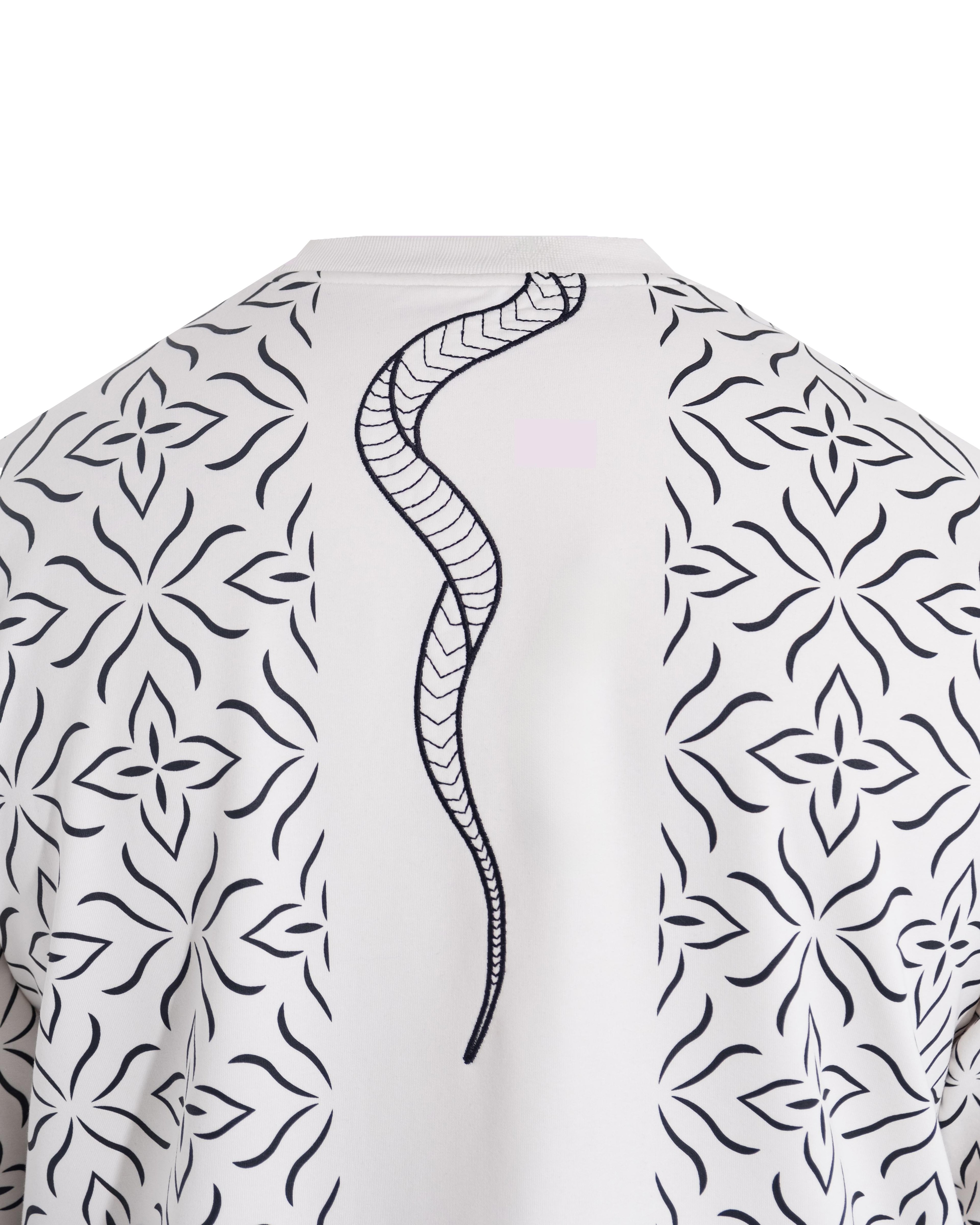 Snake&Ethnic Oversize Ekru Tişört