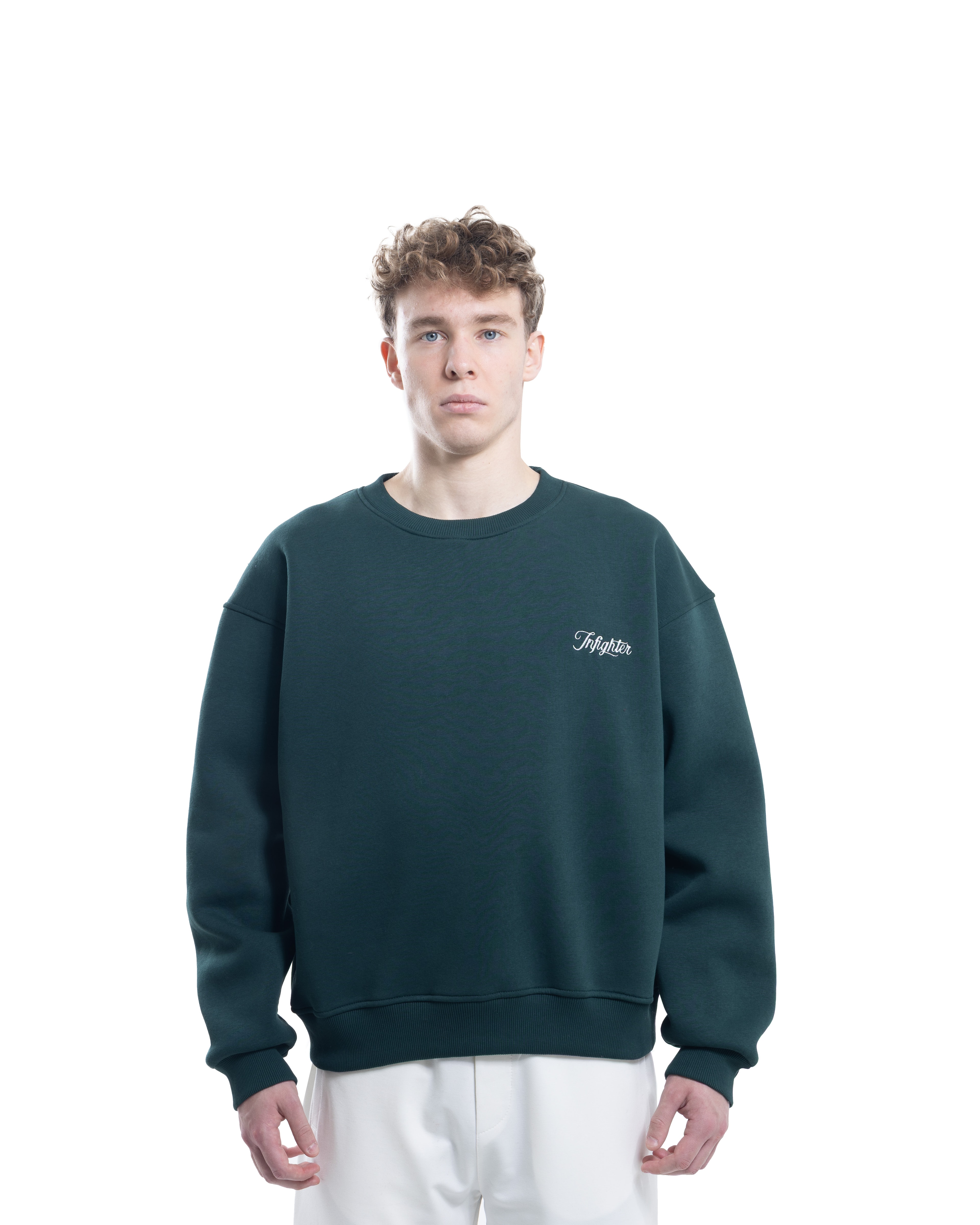 Nefti Bisiklet Yaka Basıc Sweatshirt