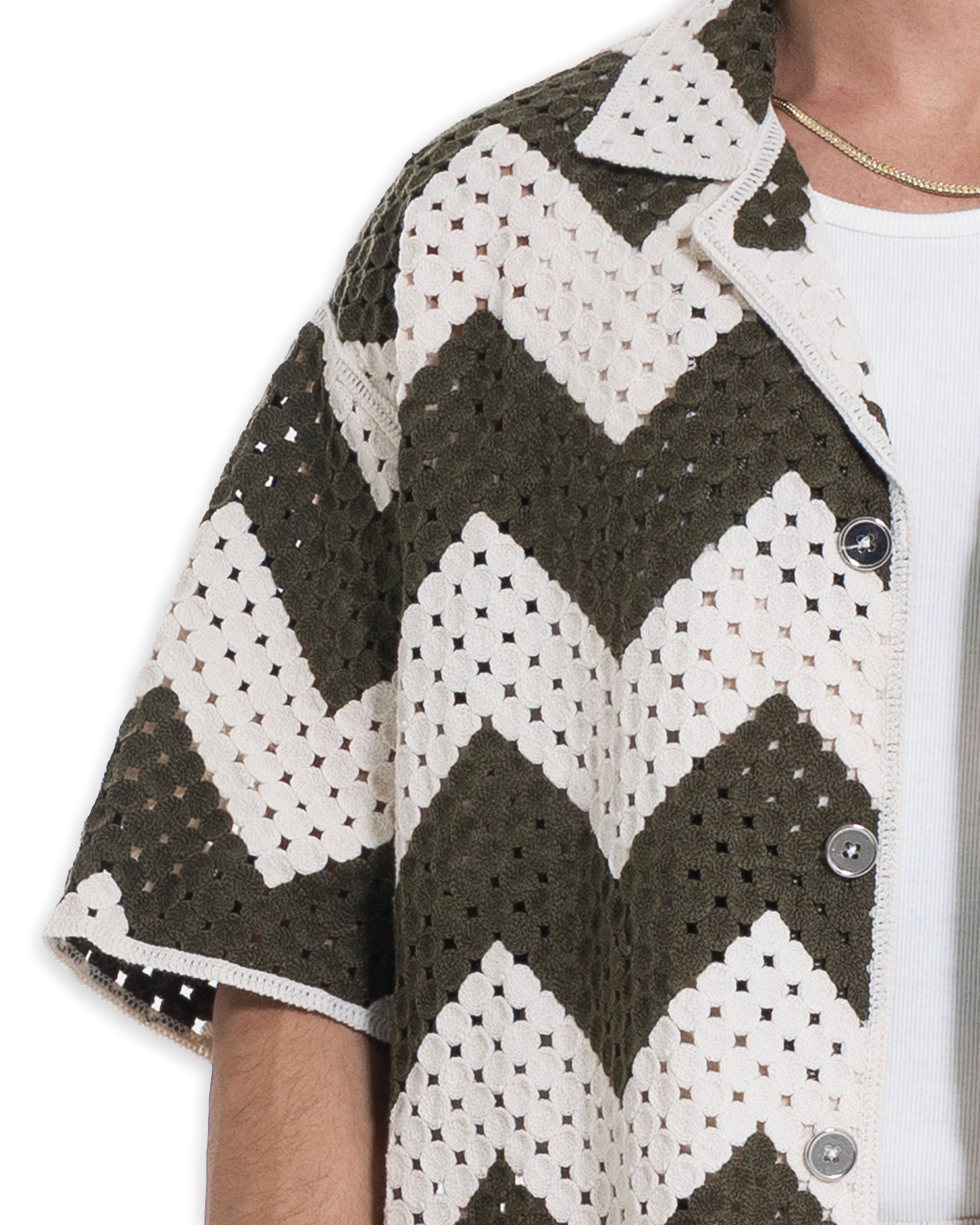 Unisex Knitted ZigZag Edge Shirt