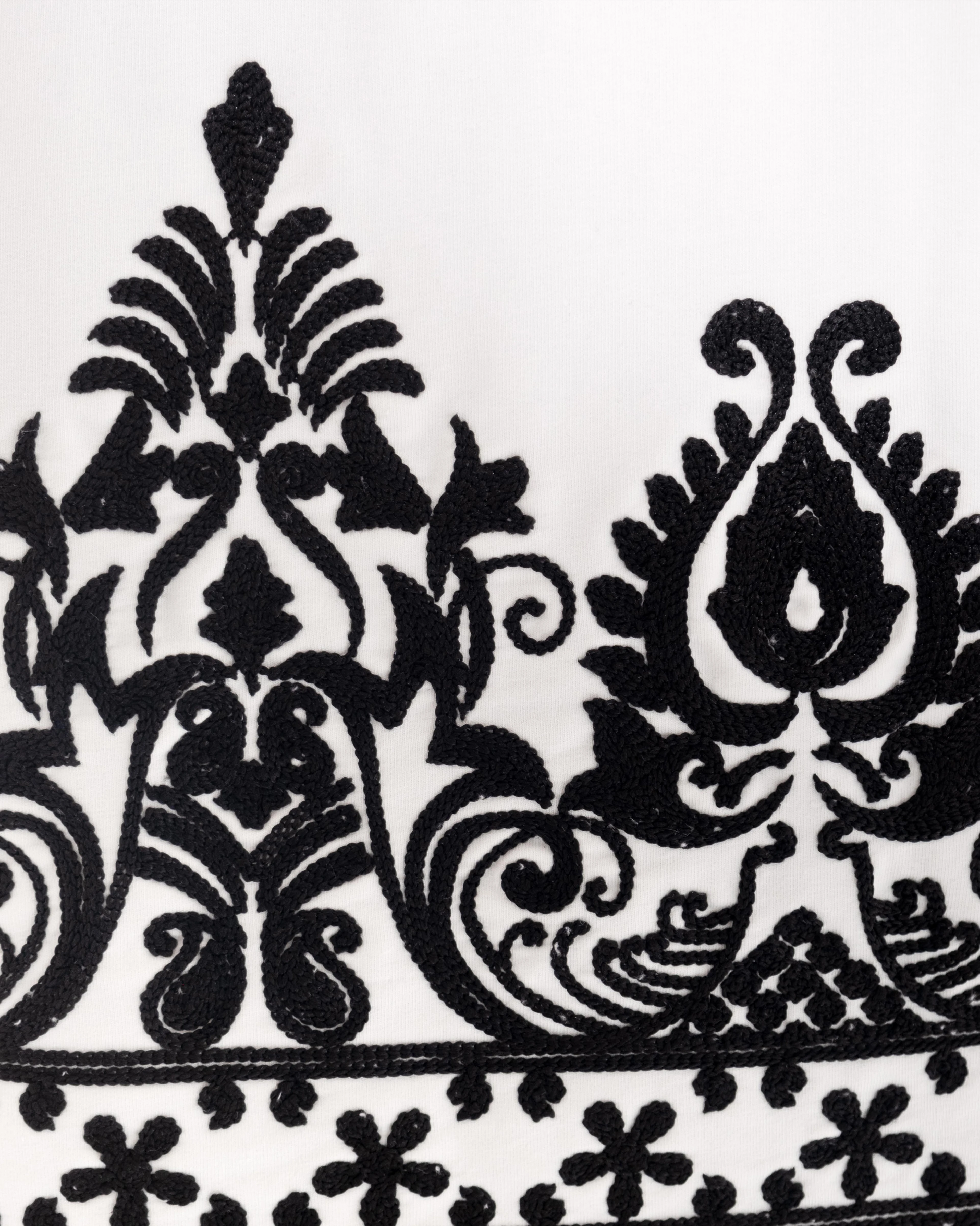 Ethnic Oversize Ekru Tişört