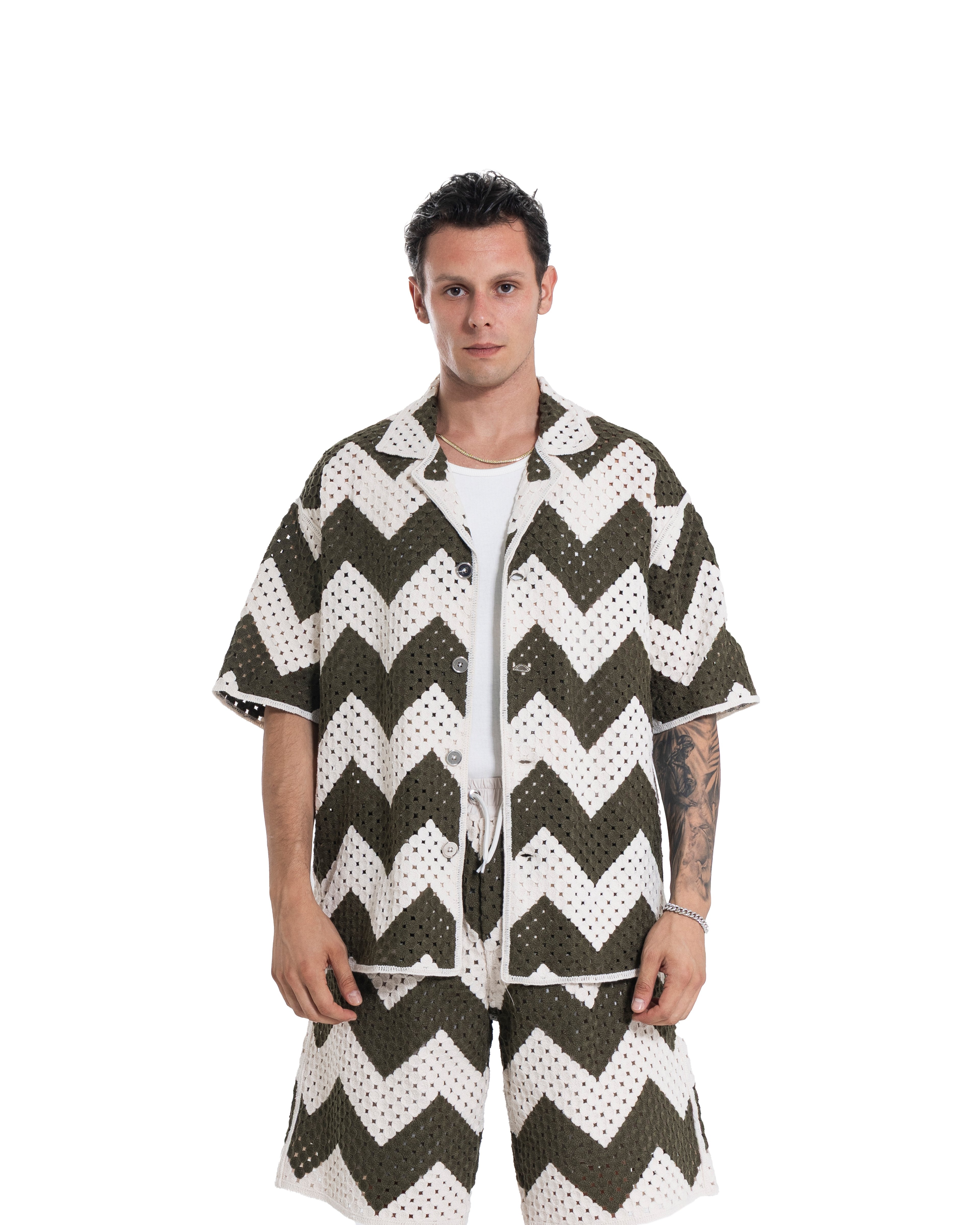 Unisex Knitted ZigZag Edge Shirt