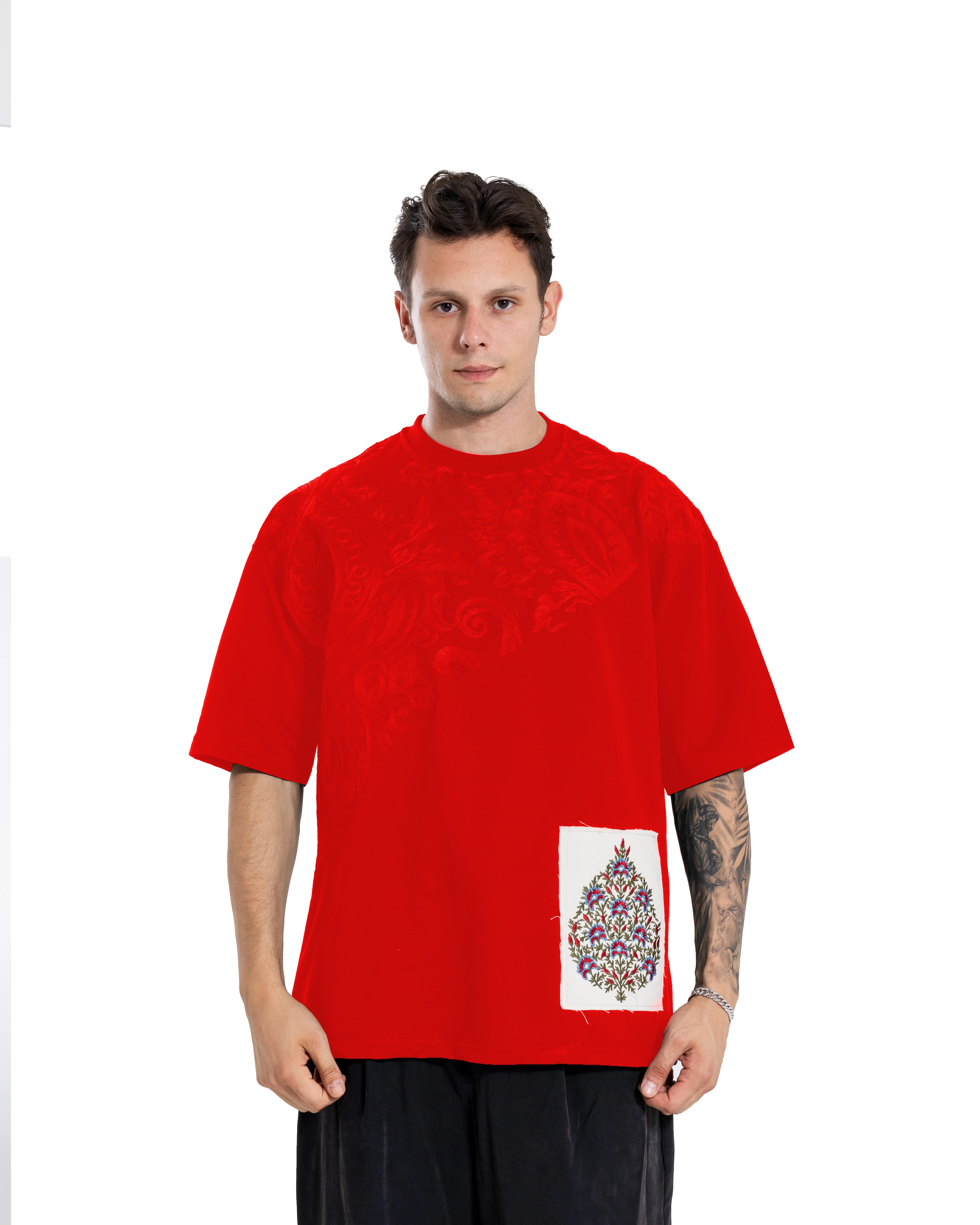 Premium Ethnic Oversize Kırmızı