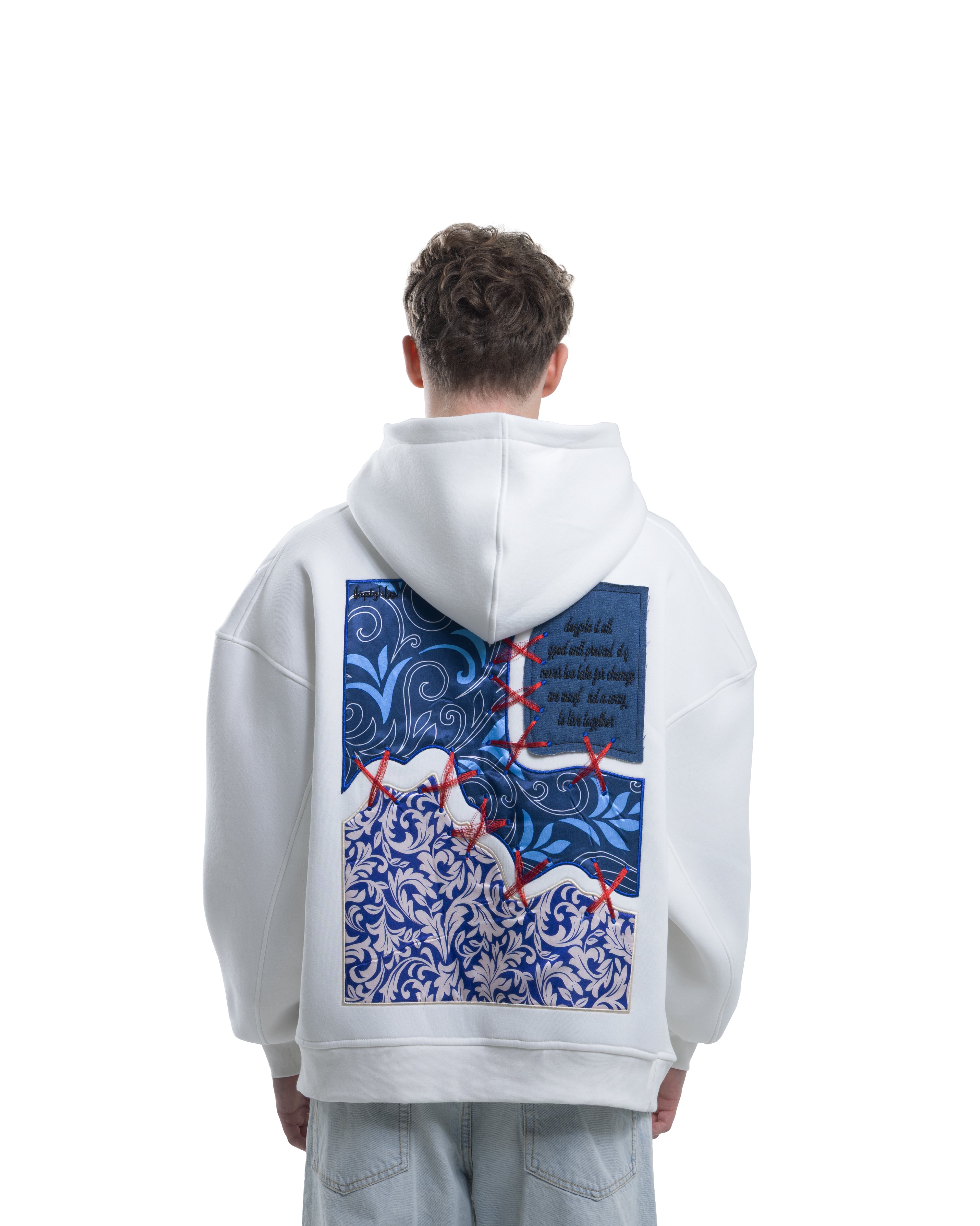Patchwork Harmony Embroidered Hoodie
