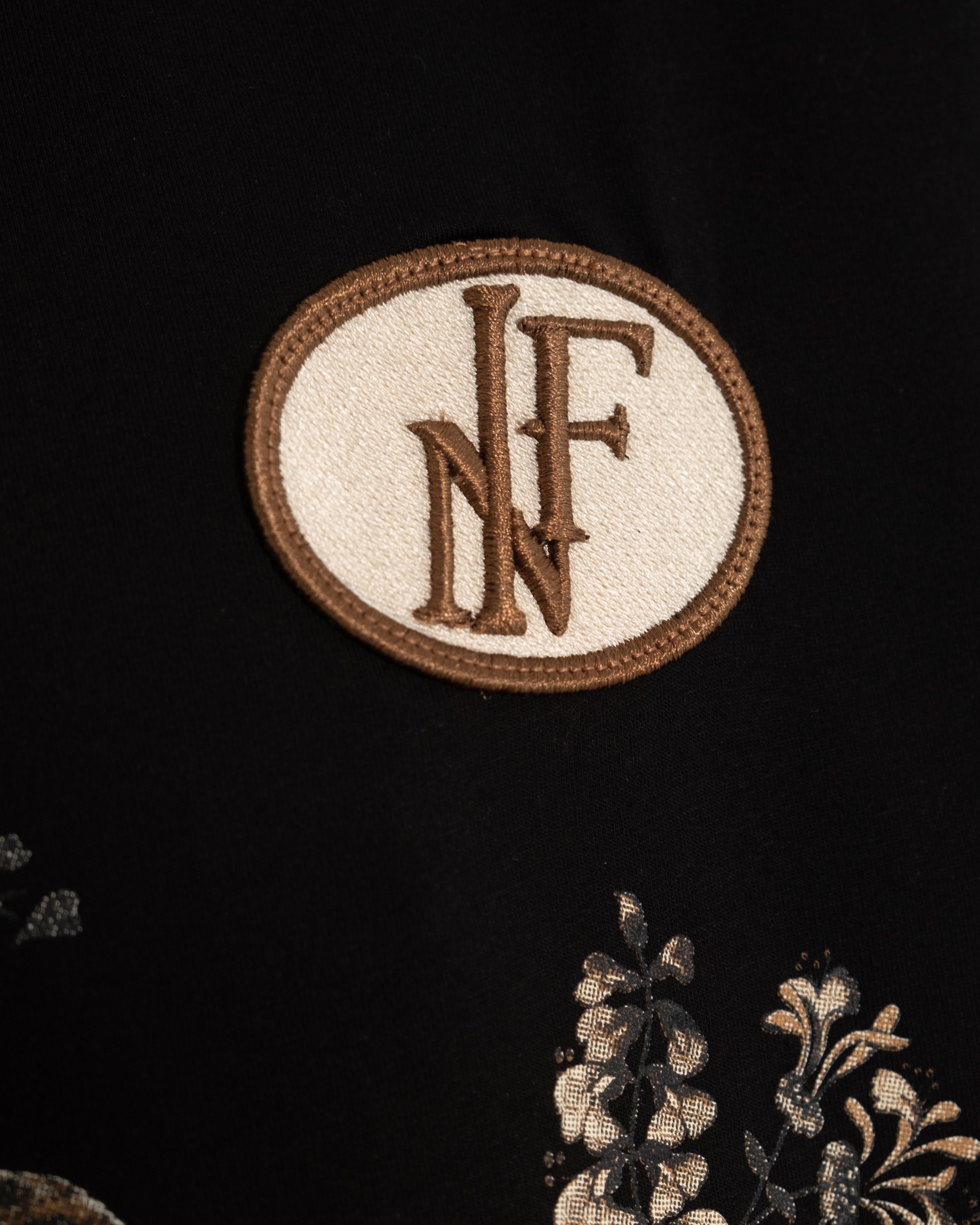 Nature And Birds Oversize Siyah Tişört