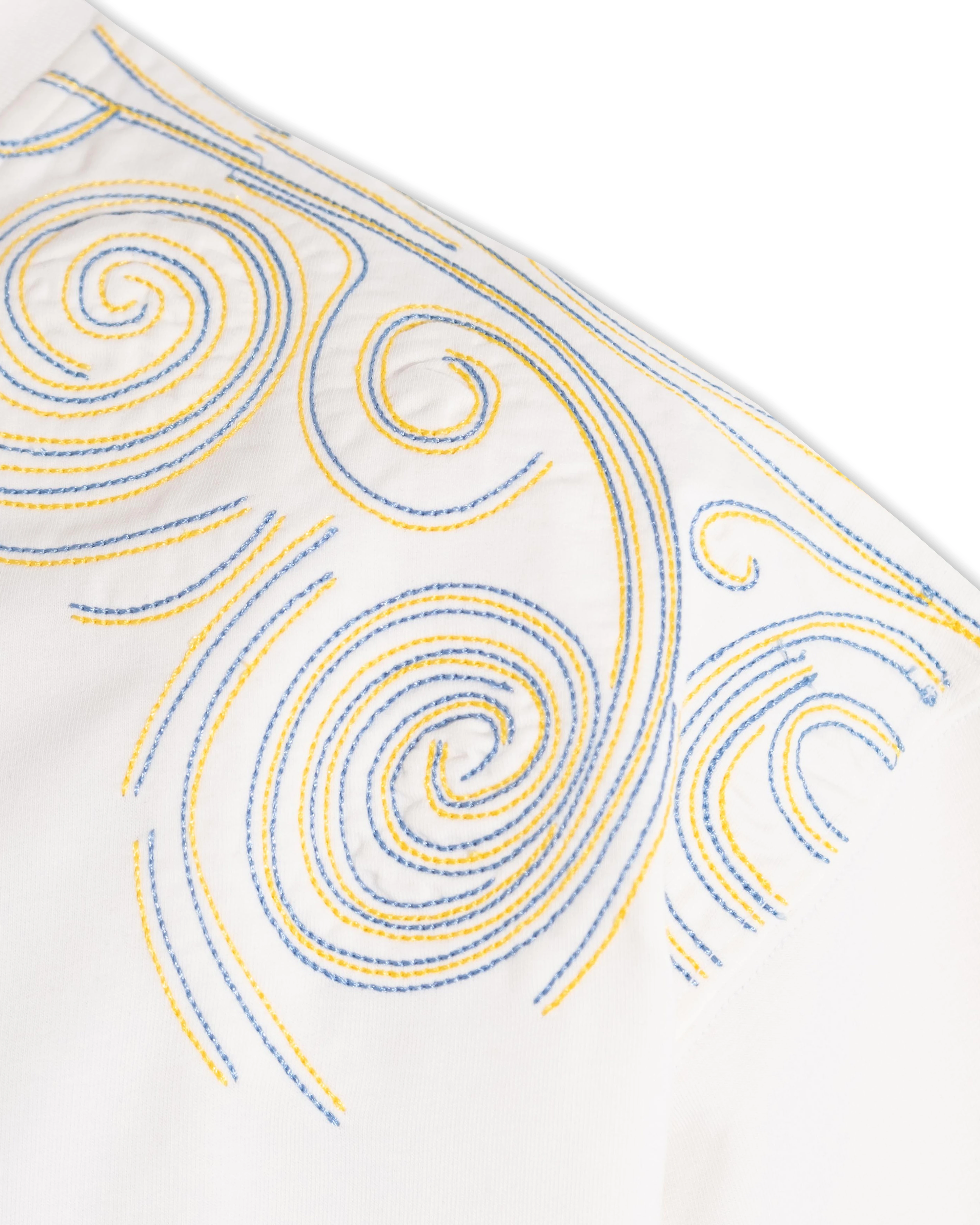 Waves Oversize Ekru Tişört