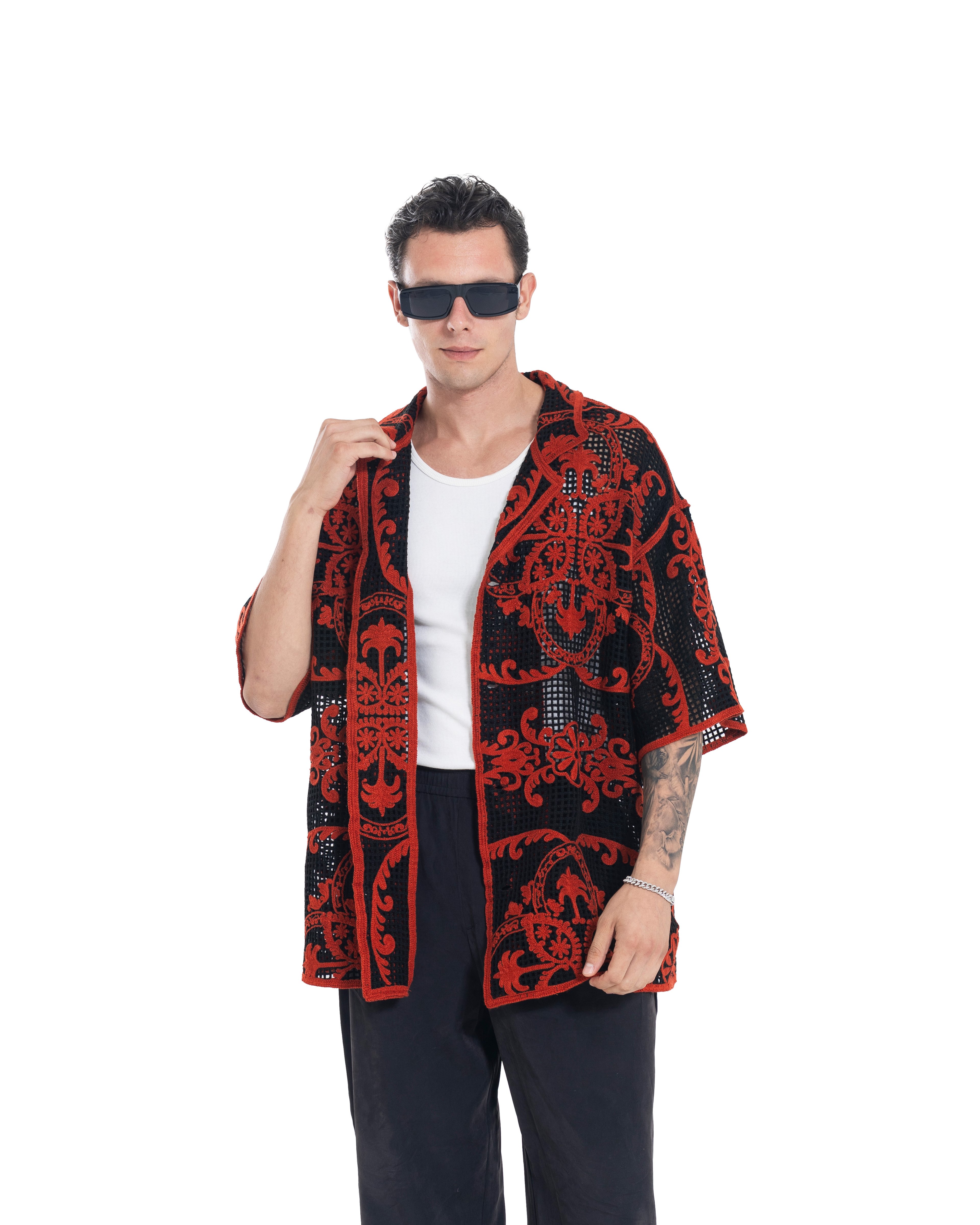 Unisex Knitted Ember Lace Shirt